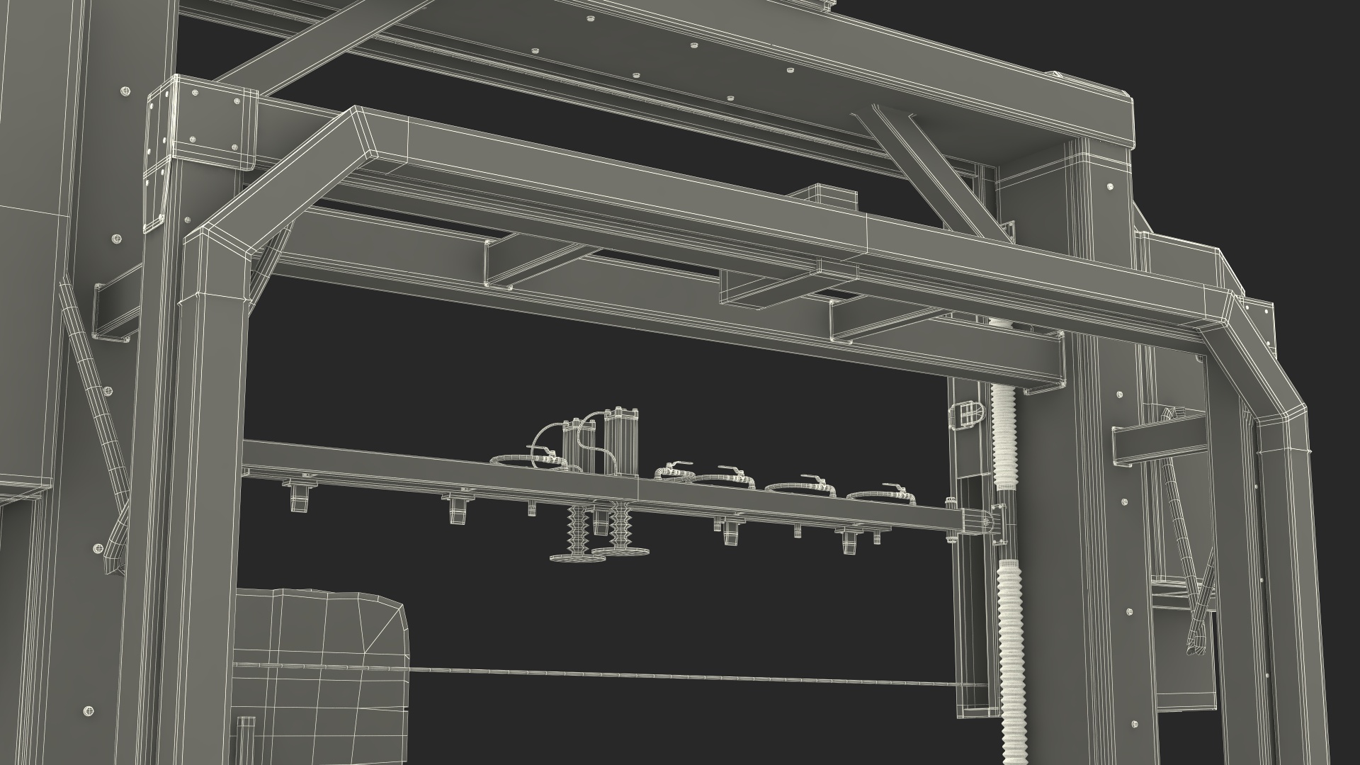 3D Cutter Concrete Slab Wire Saw Rigged