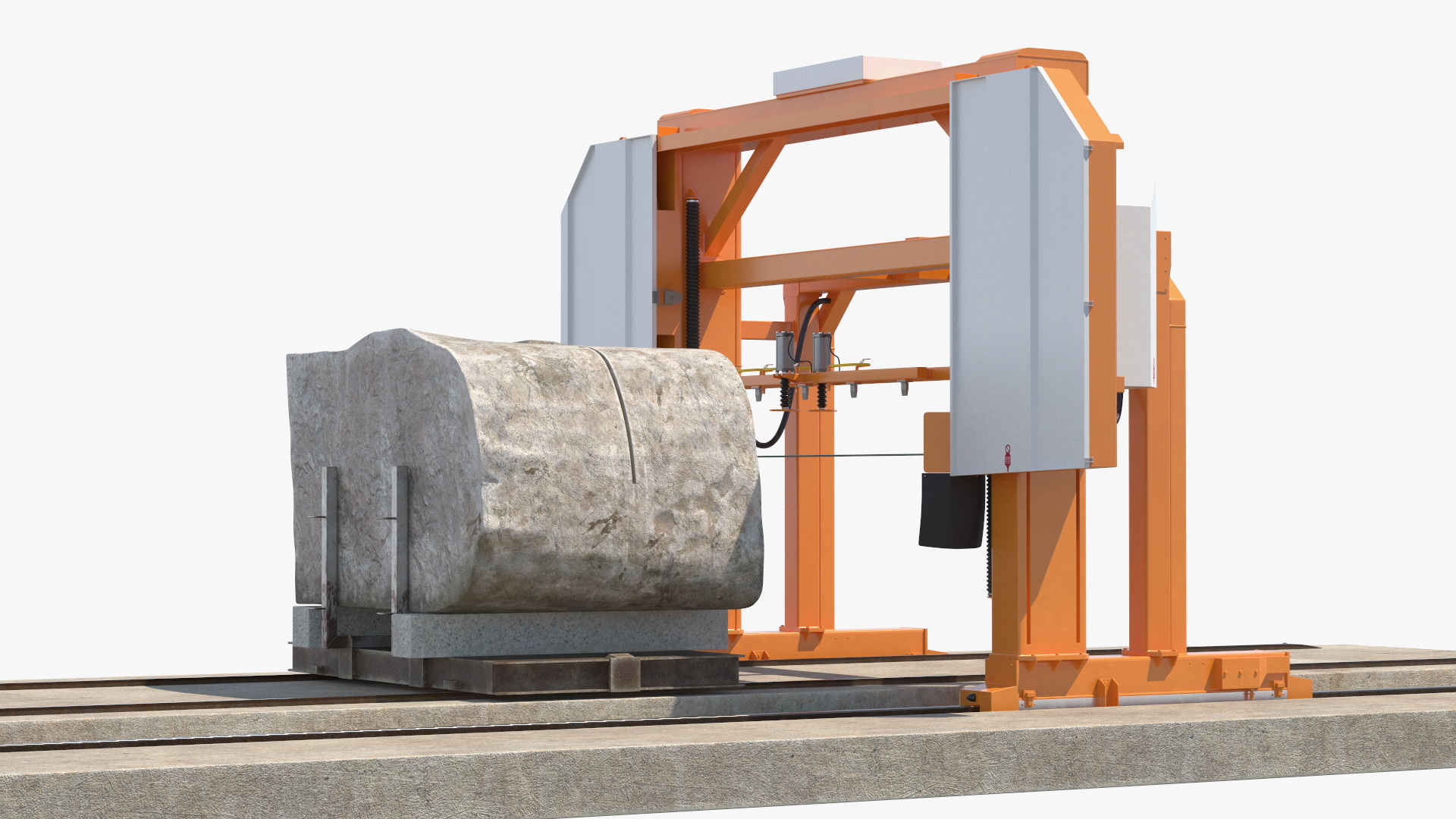 3D Cutter Concrete Slab Wire Saw Rigged