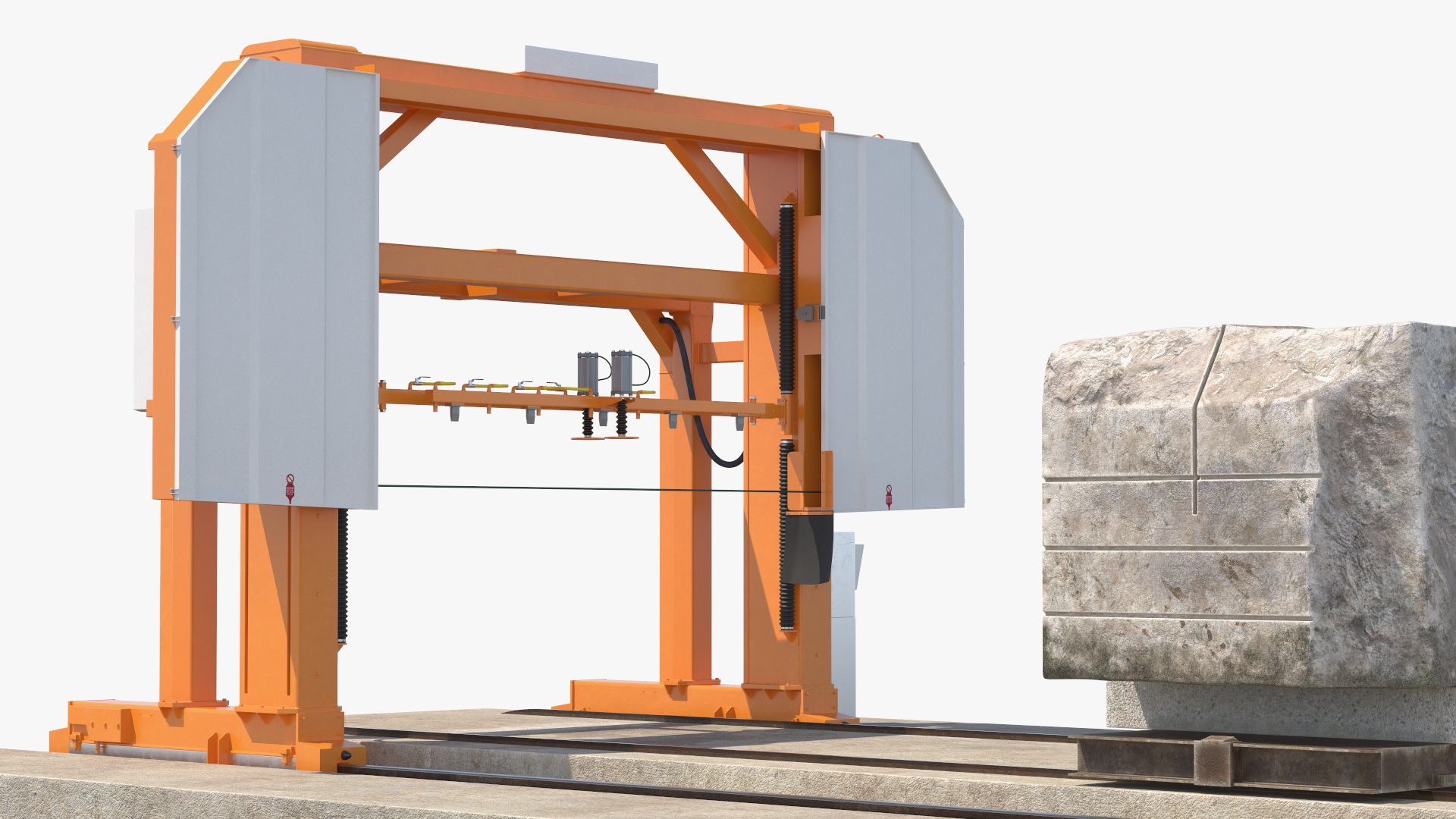 3D Cutter Concrete Slab Wire Saw Rigged