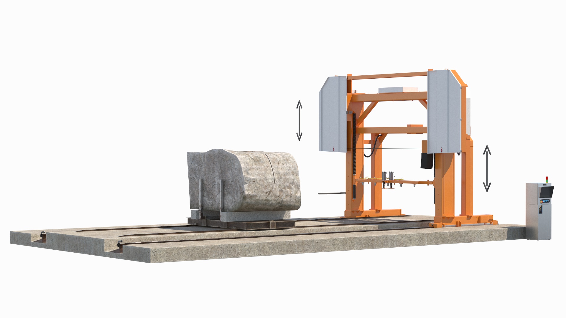 3D Cutter Concrete Slab Wire Saw Rigged