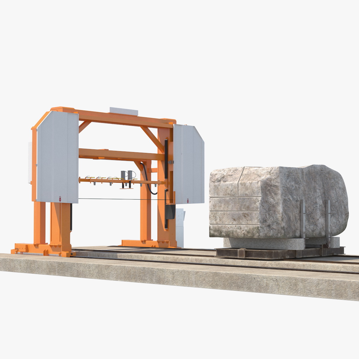3D Cutter Concrete Slab Wire Saw Rigged
