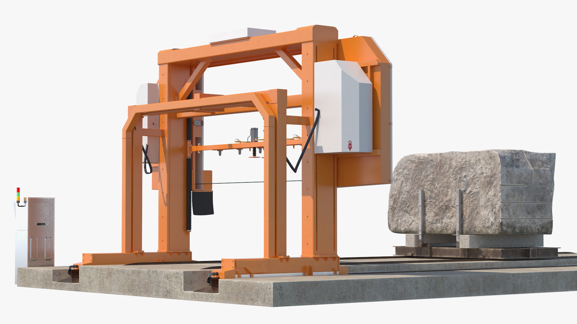 3D Cutter Concrete Slab Wire Saw Rigged