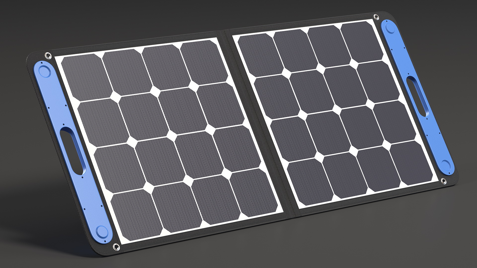 Outdoor Power Storage with Foldable Solar Panel 3D