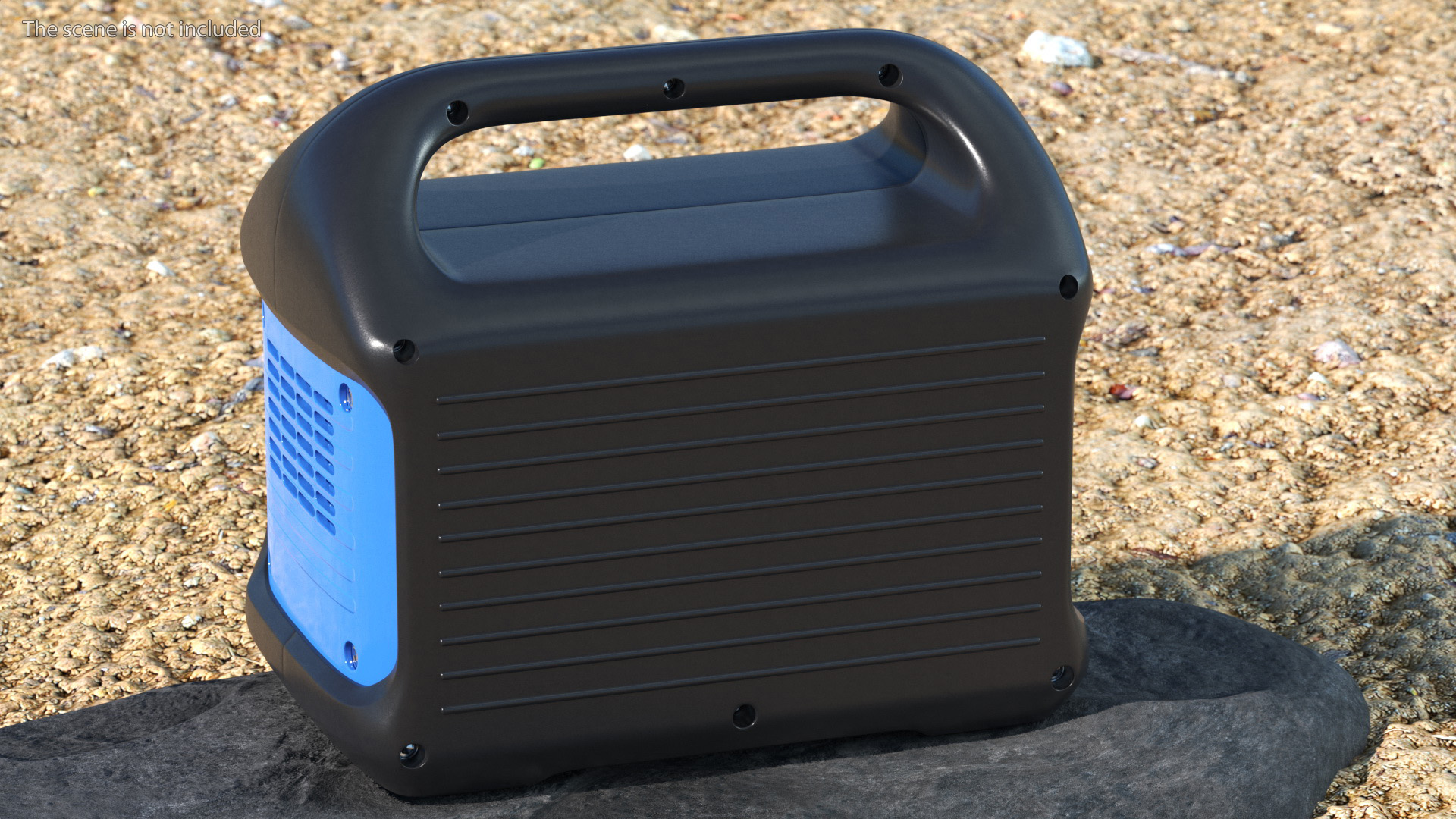 Outdoor Power Storage with Foldable Solar Panel 3D