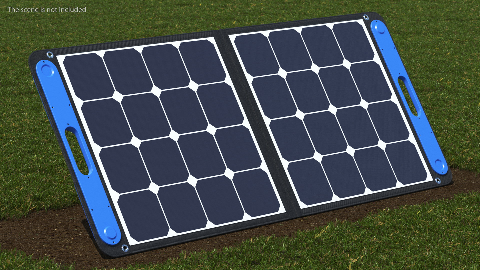 Outdoor Power Storage with Foldable Solar Panel 3D