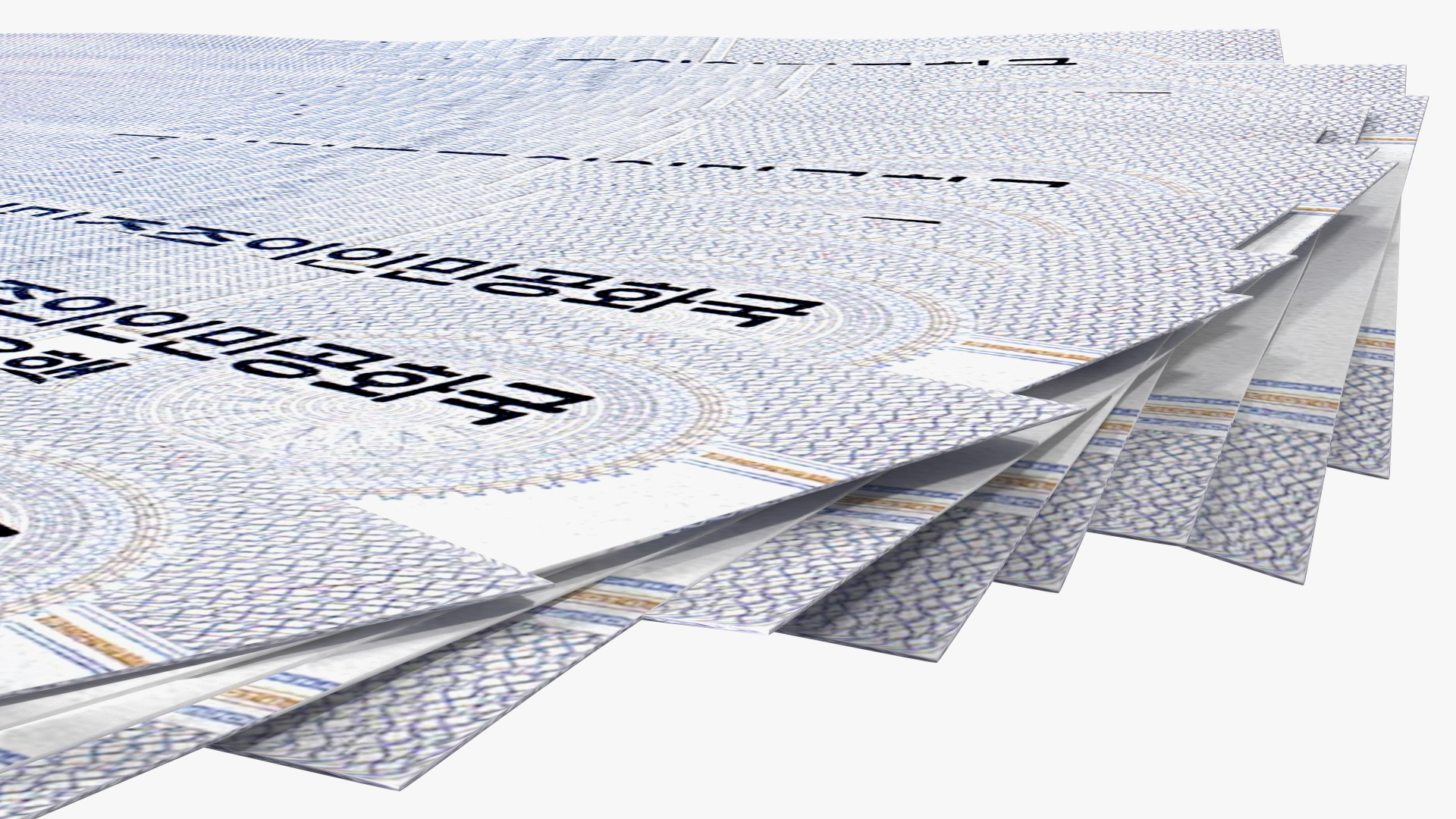 Fan of North Korea 2000 Won Banknotes 3D