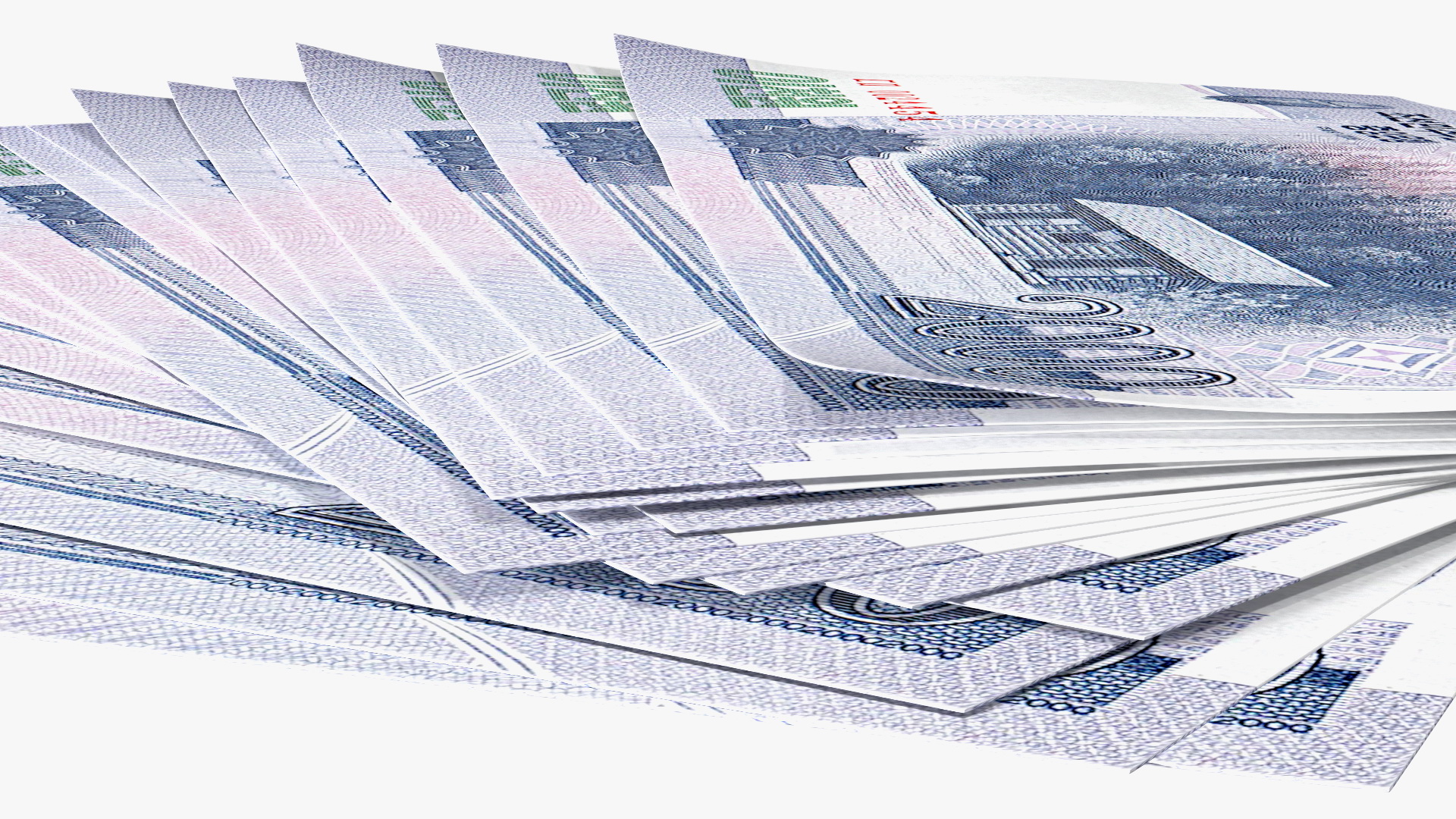 Fan of North Korea 2000 Won Banknotes 3D