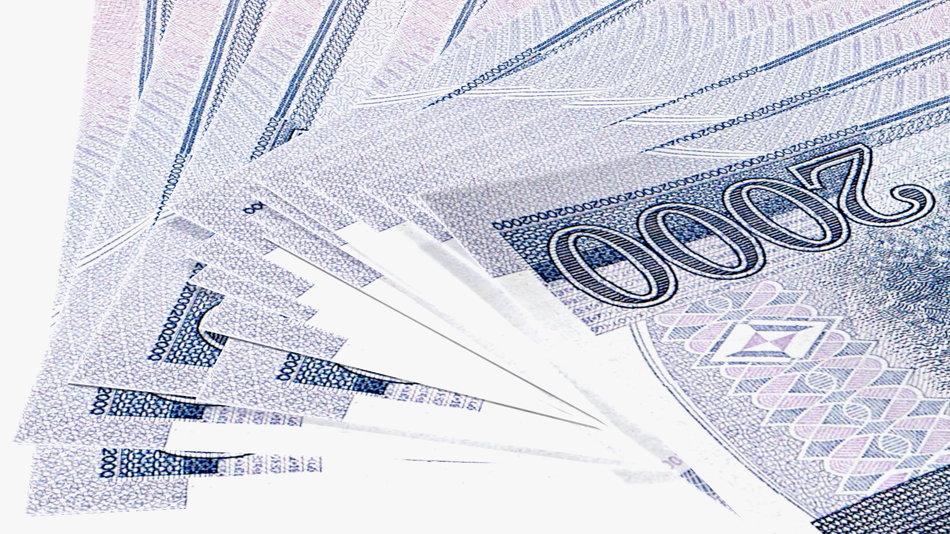Fan of North Korea 2000 Won Banknotes 3D