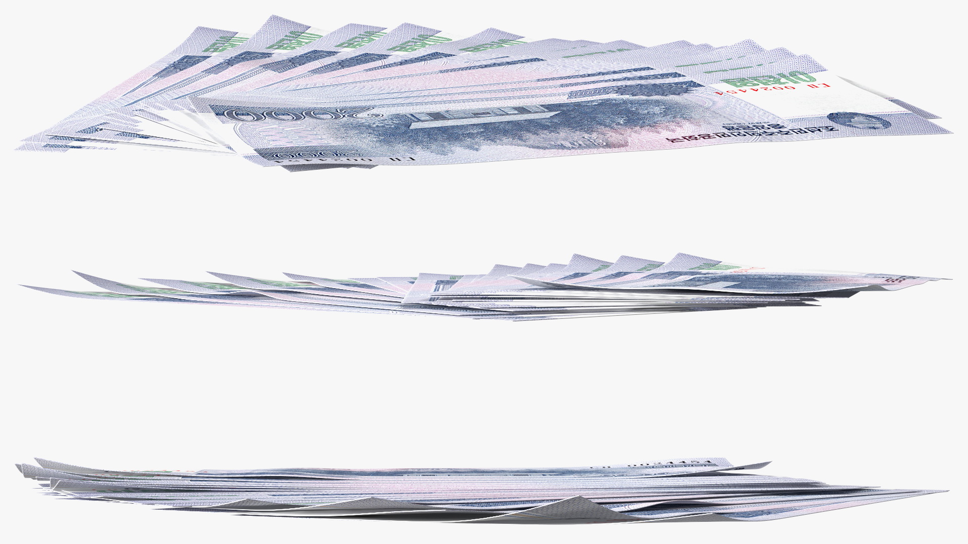 Fan of North Korea 2000 Won Banknotes 3D