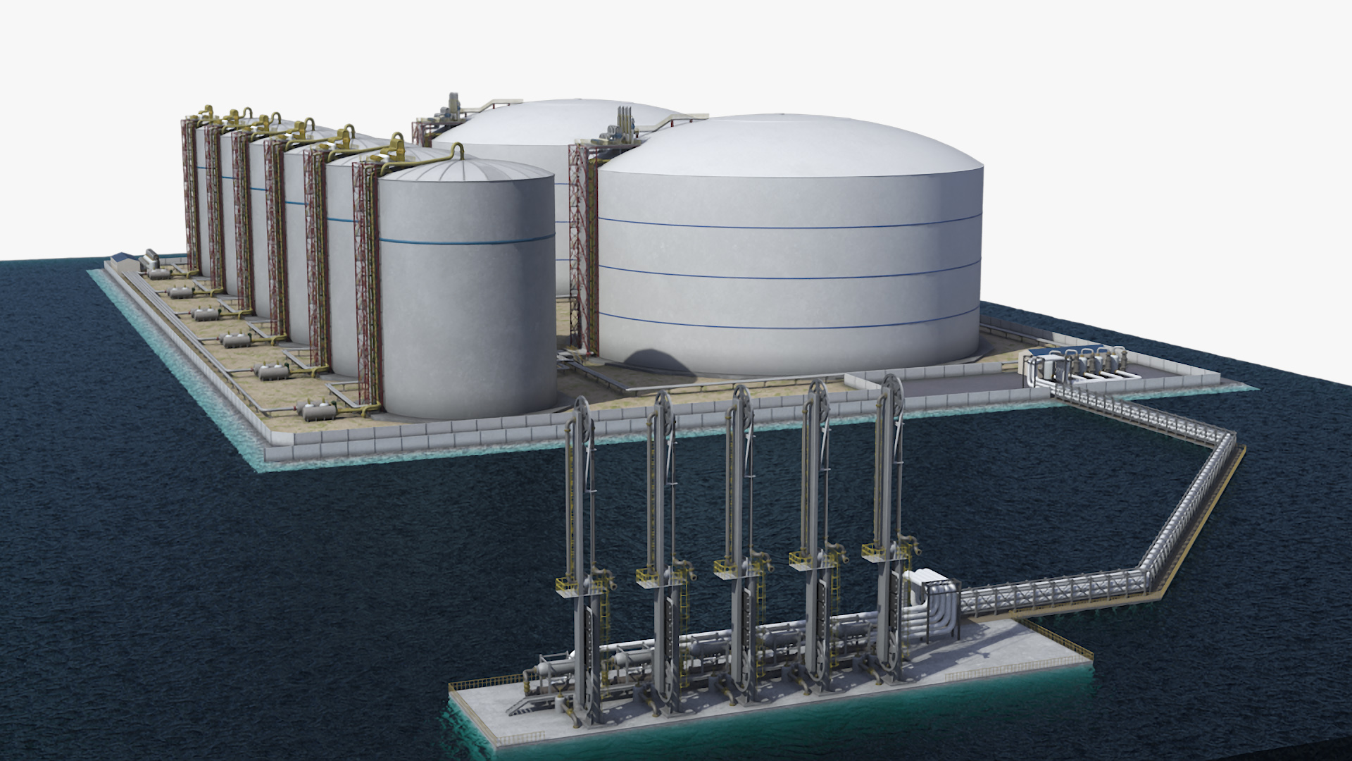 3D model Liquefied Natural Gas Terminal
