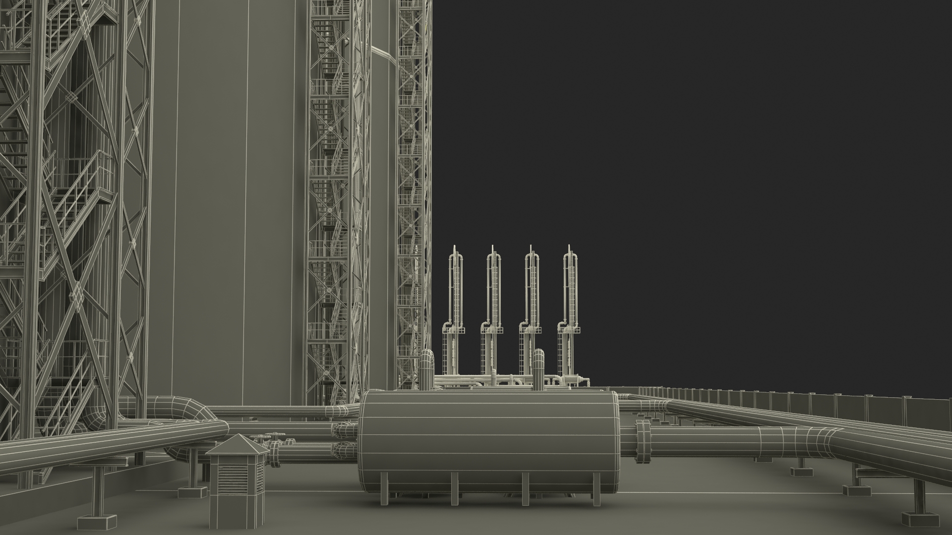 3D model Liquefied Natural Gas Terminal