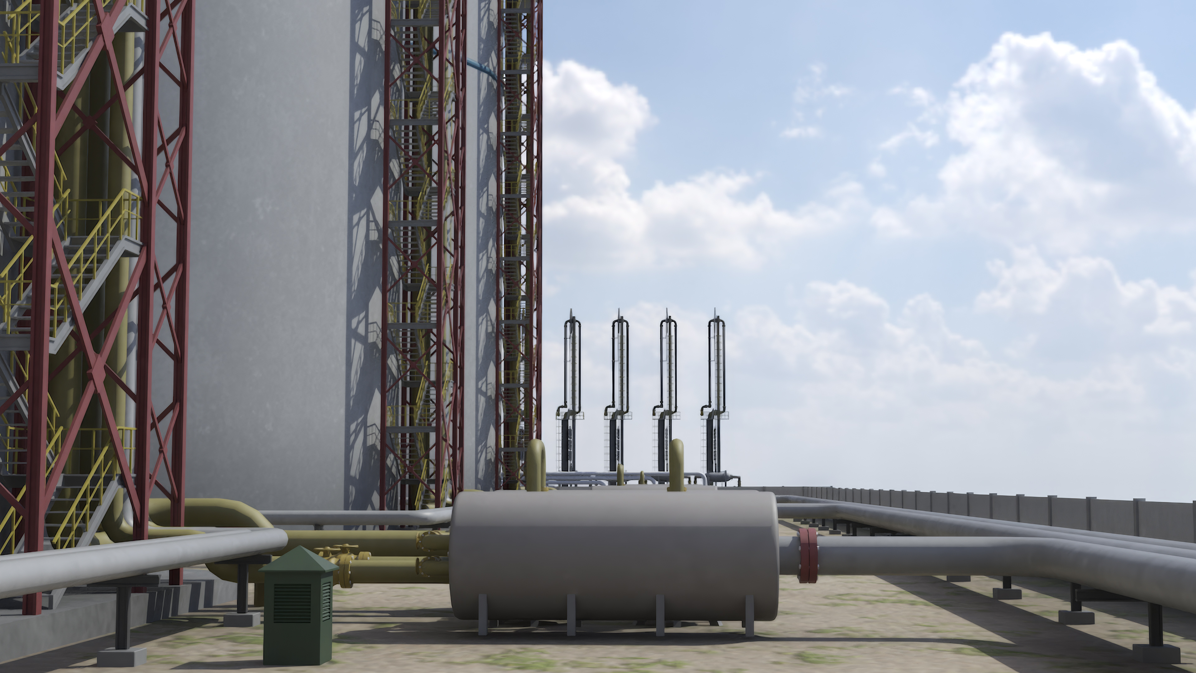 3D model Liquefied Natural Gas Terminal