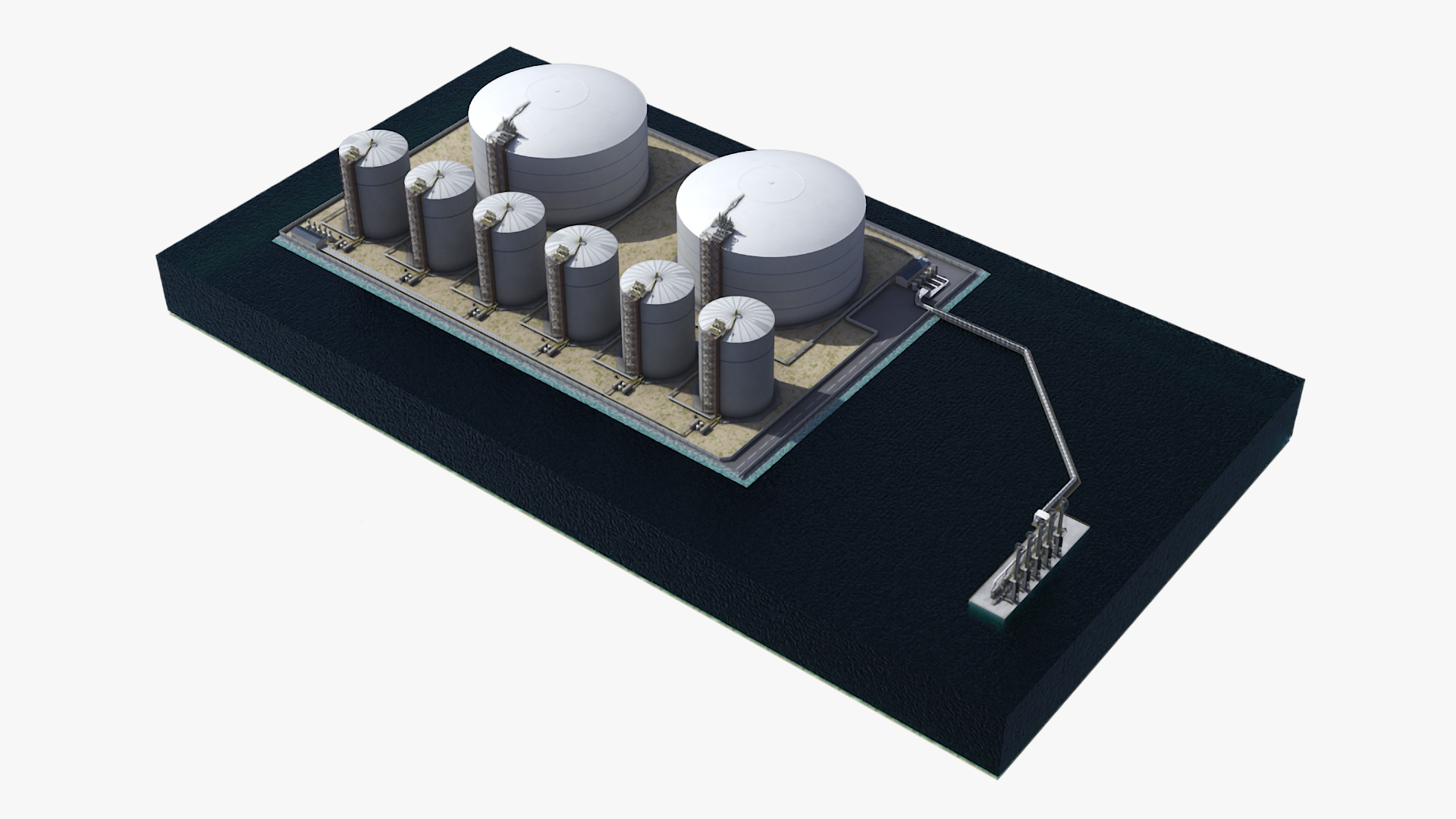 3D model Liquefied Natural Gas Terminal