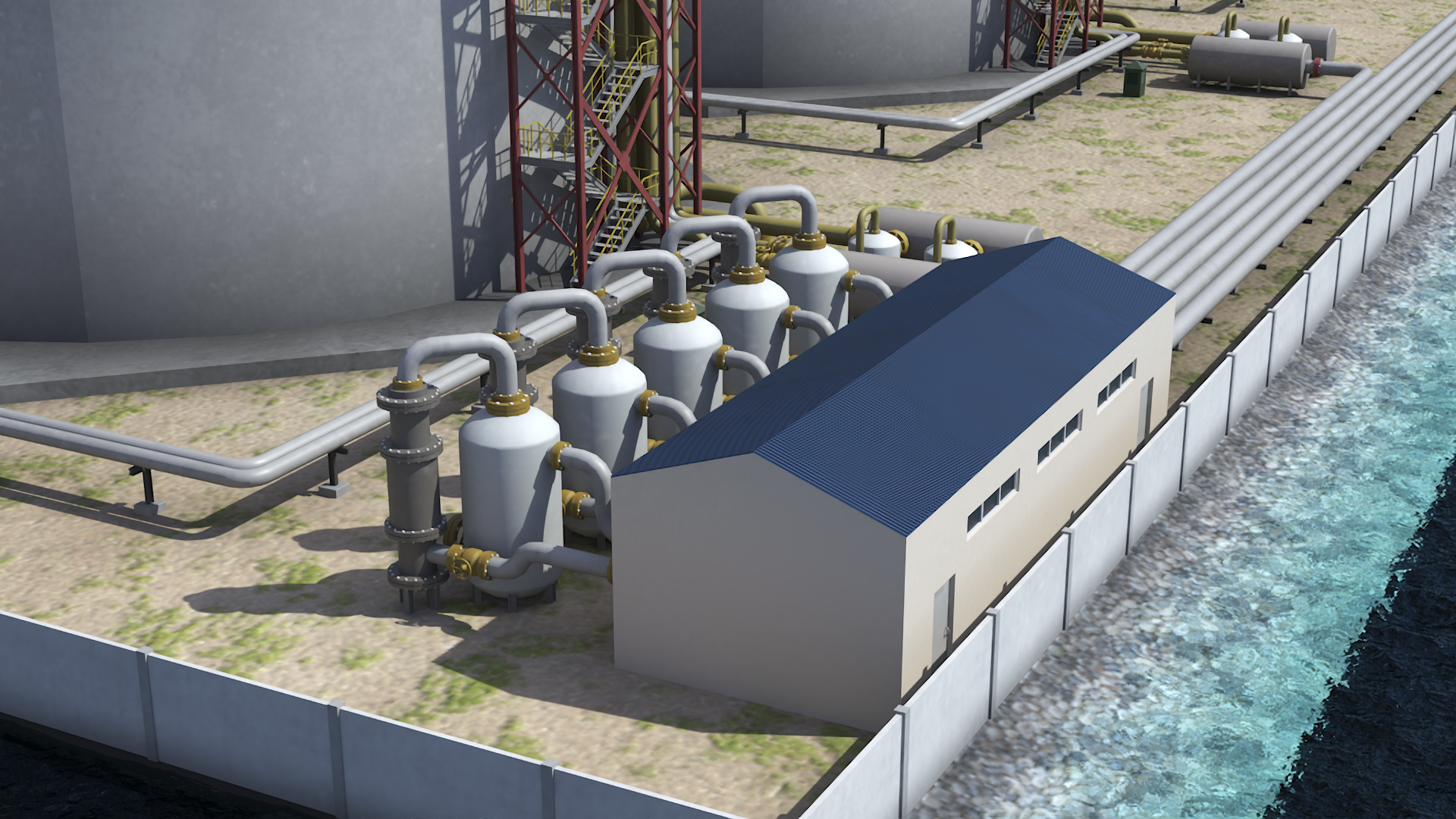 3D model Liquefied Natural Gas Terminal