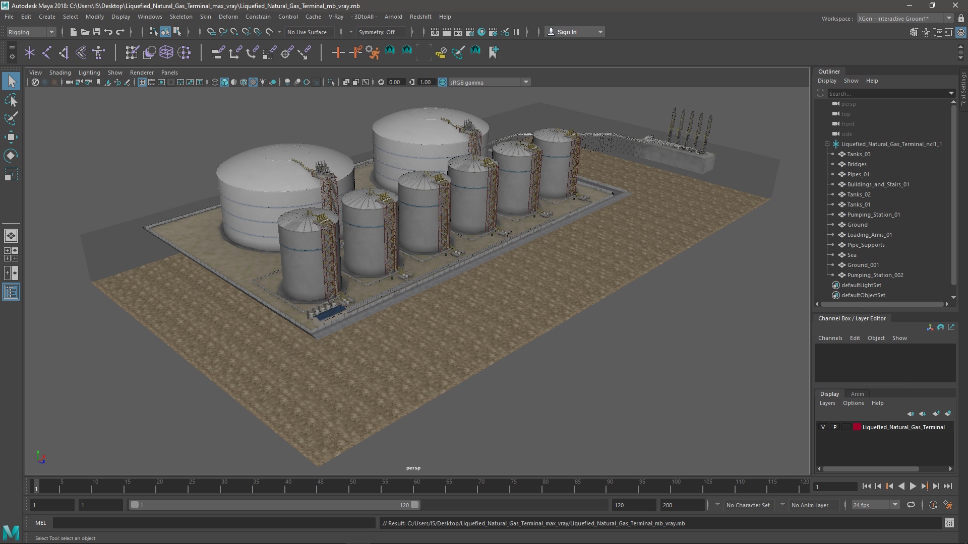 3D model Liquefied Natural Gas Terminal