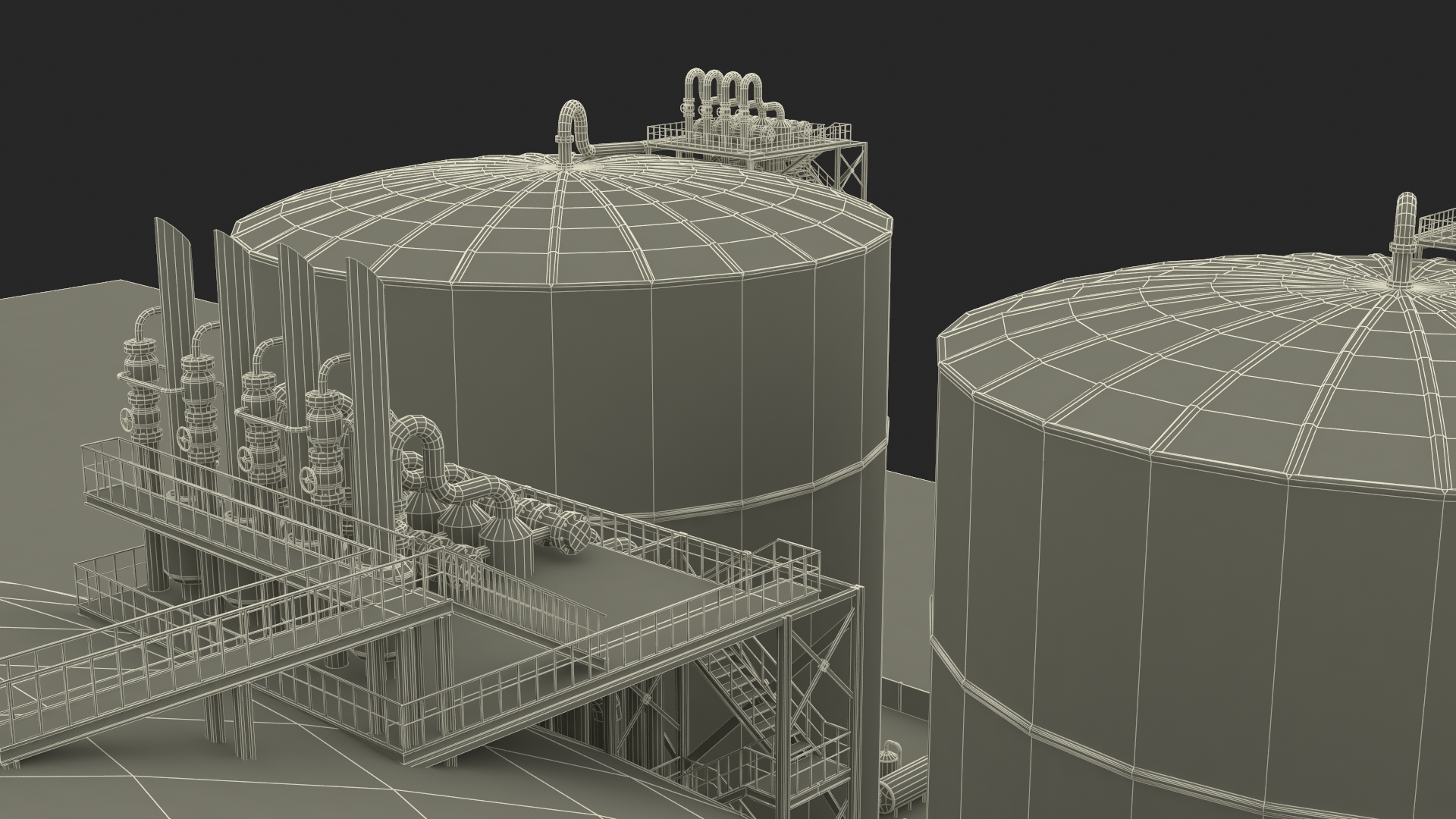 3D model Liquefied Natural Gas Terminal
