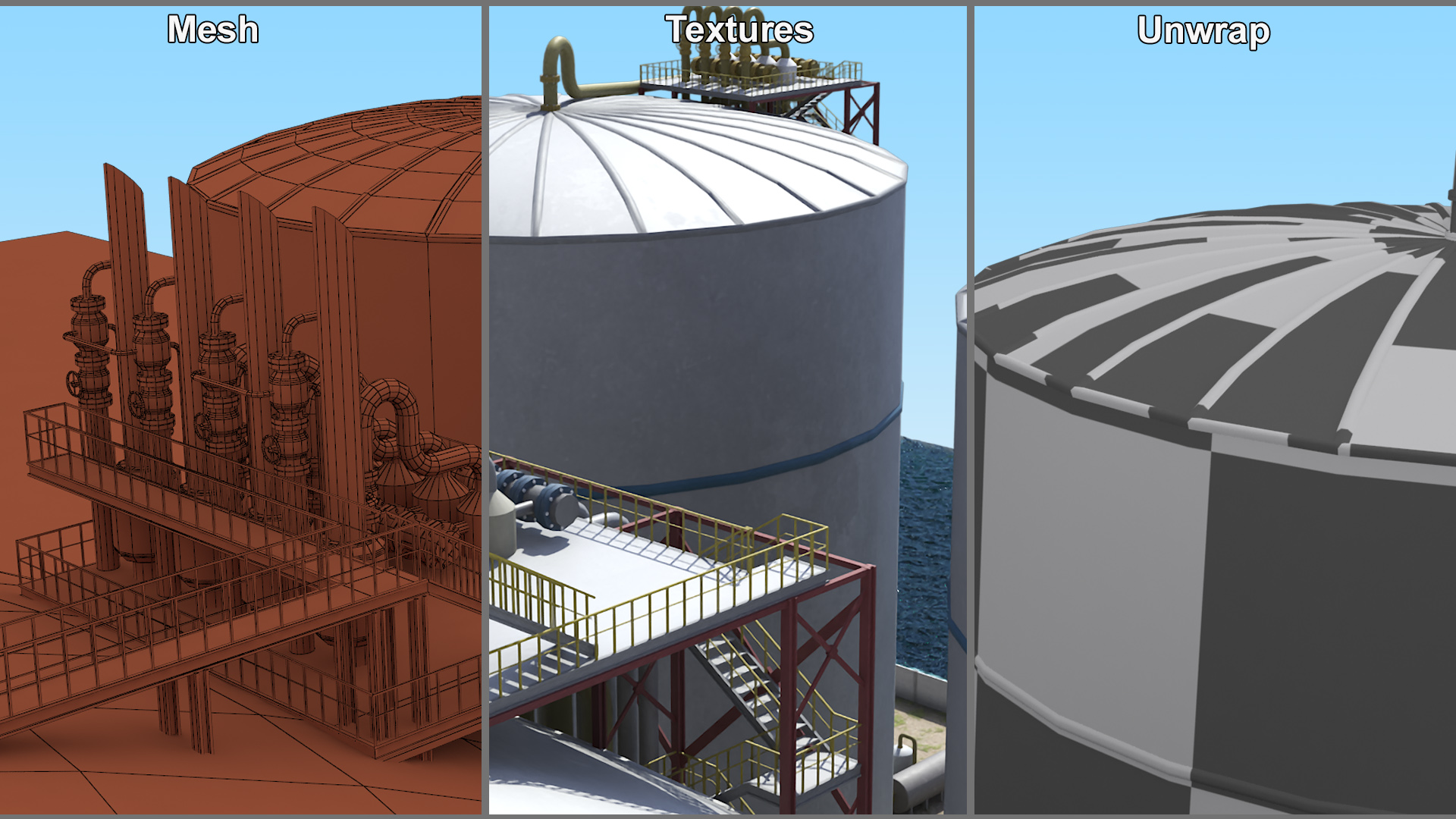 3D model Liquefied Natural Gas Terminal