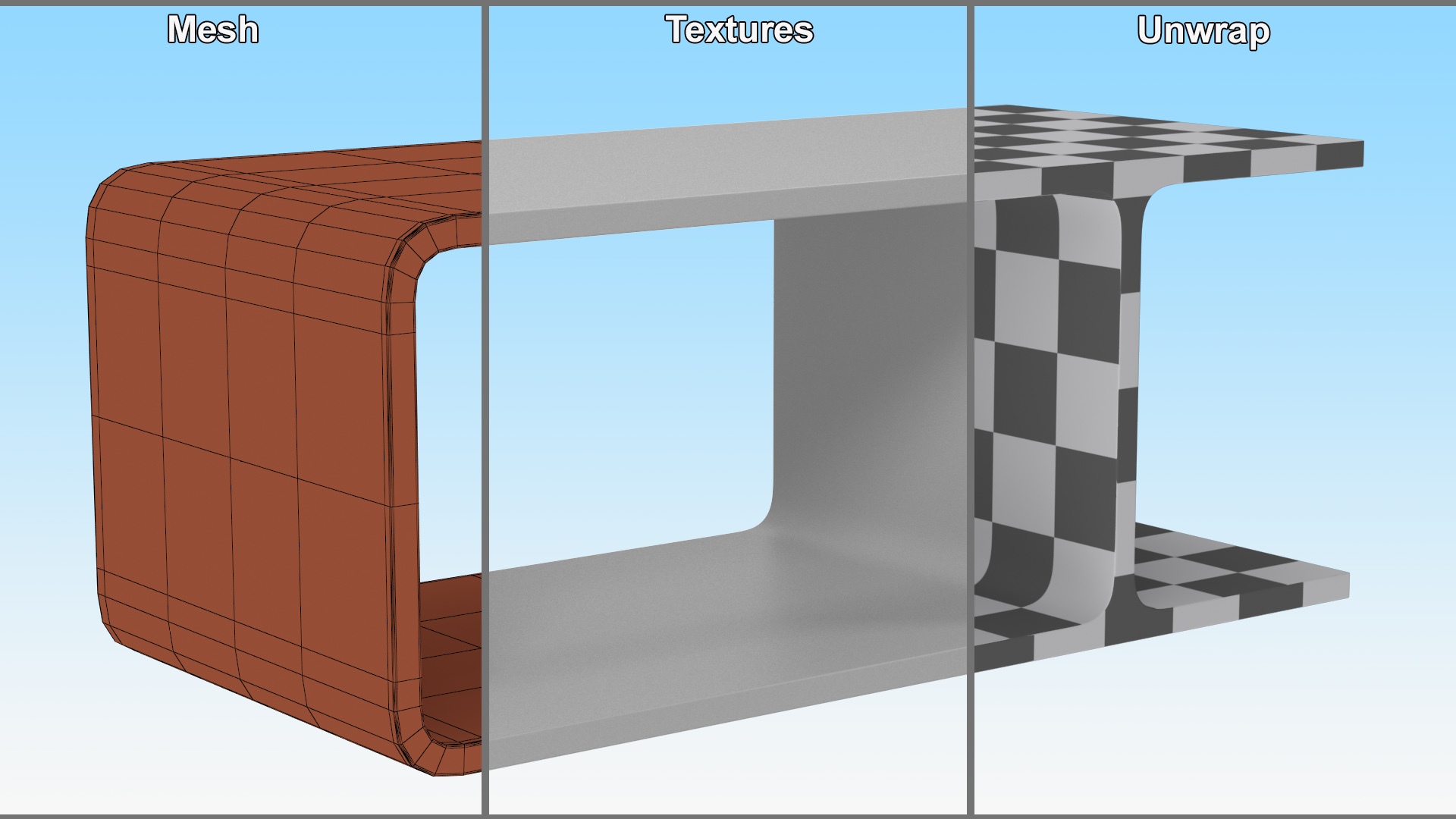 Modern Wooden Coffee Table for 3D Print 3D model