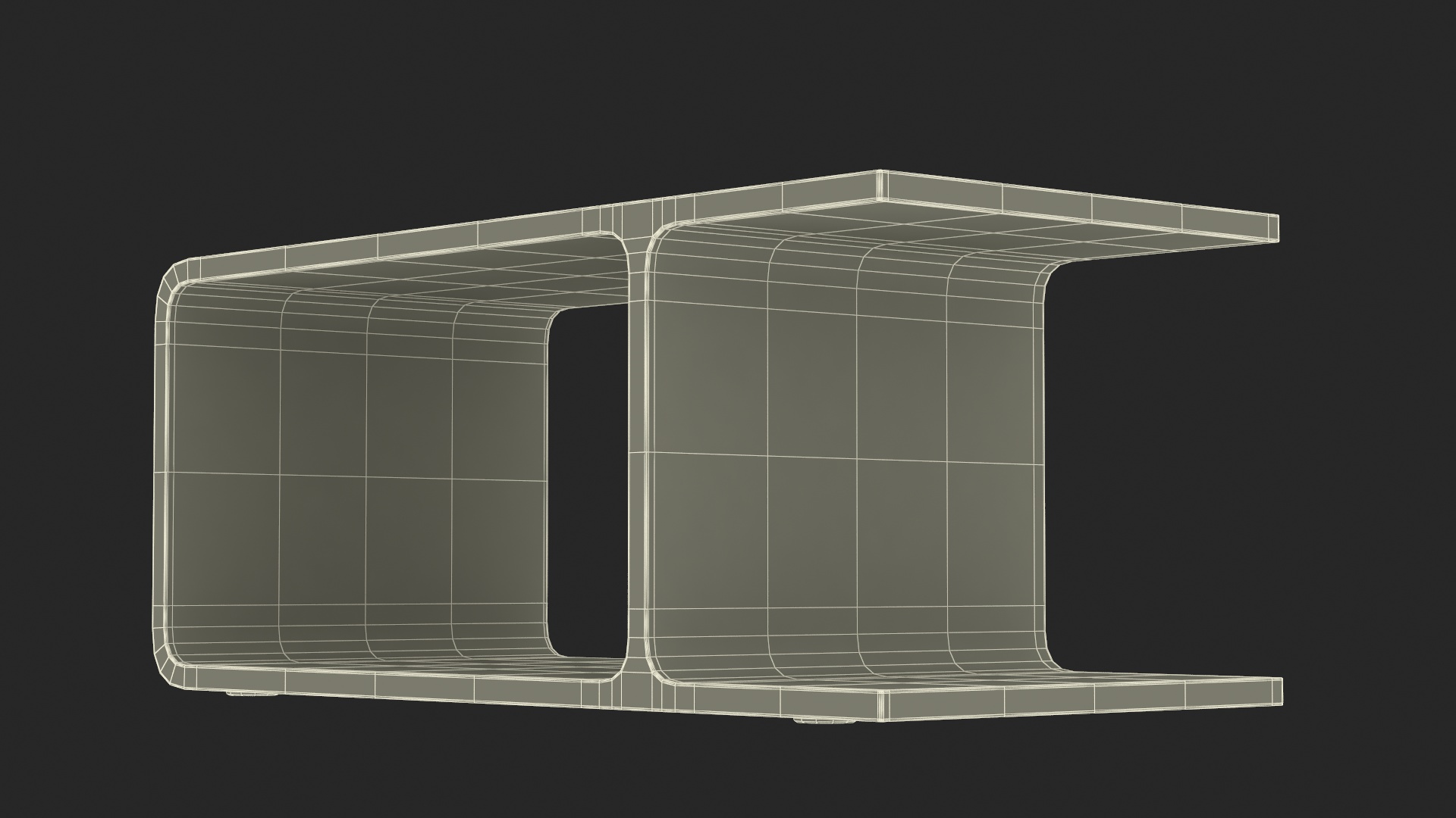 Modern Wooden Coffee Table for 3D Print 3D model
