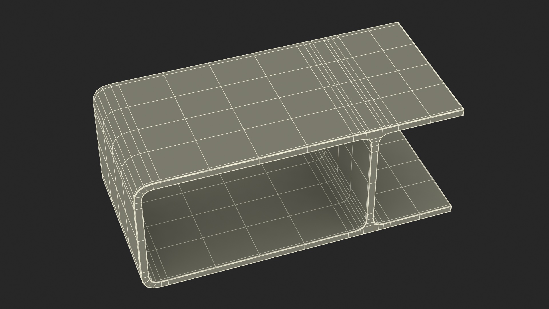 Modern Wooden Coffee Table for 3D Print 3D model