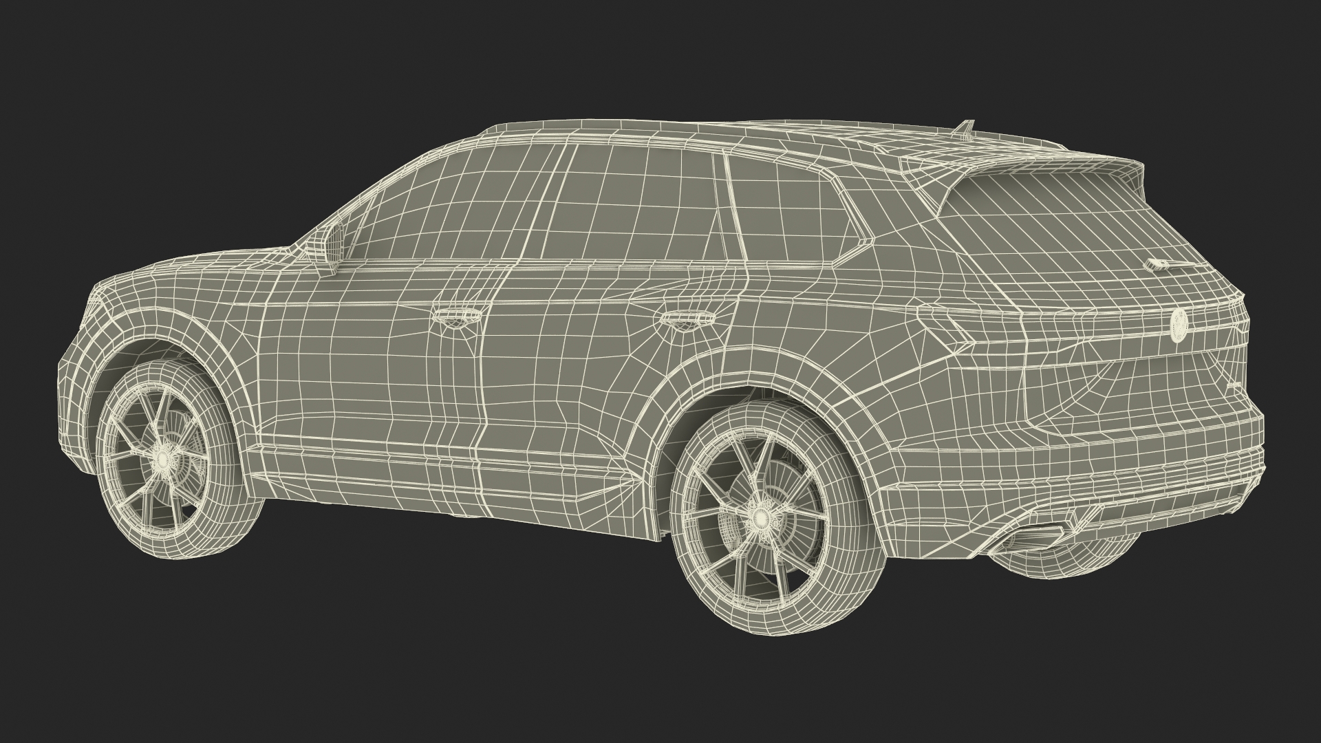 3D Volkswagen Touareg 2024 Grey model