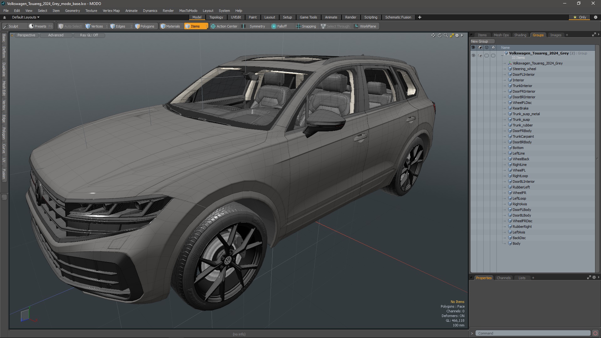 3D Volkswagen Touareg 2024 Grey model