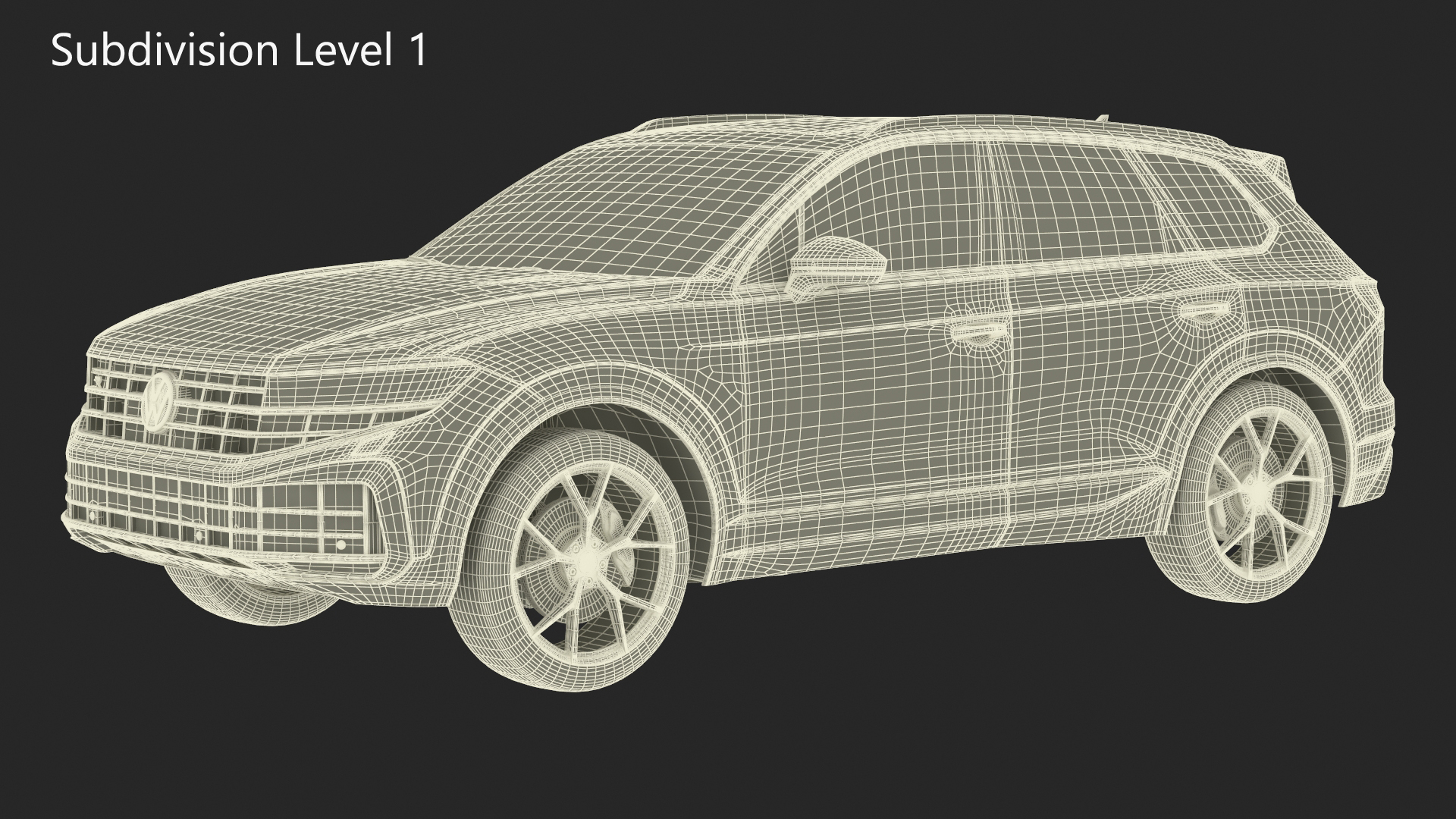 3D Volkswagen Touareg 2024 Grey model