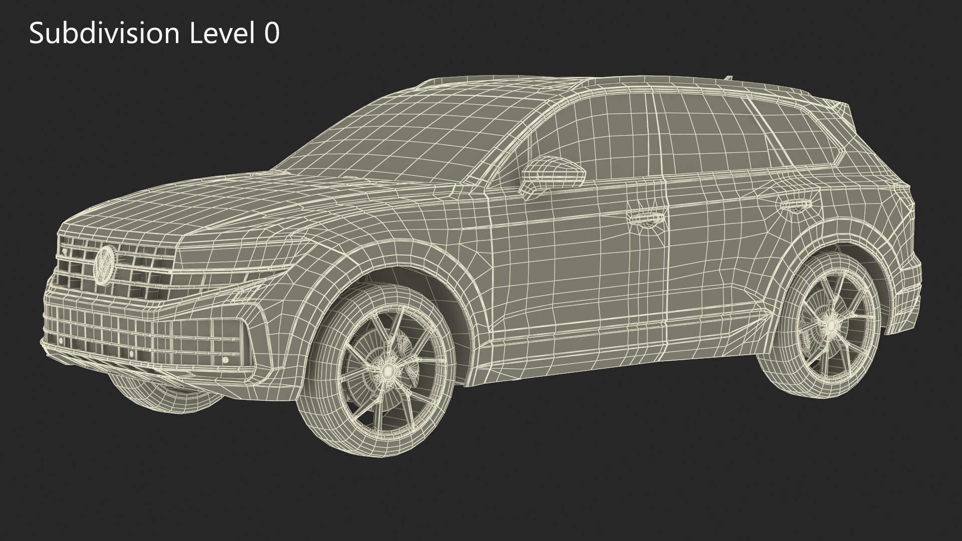 3D Volkswagen Touareg 2024 Grey model