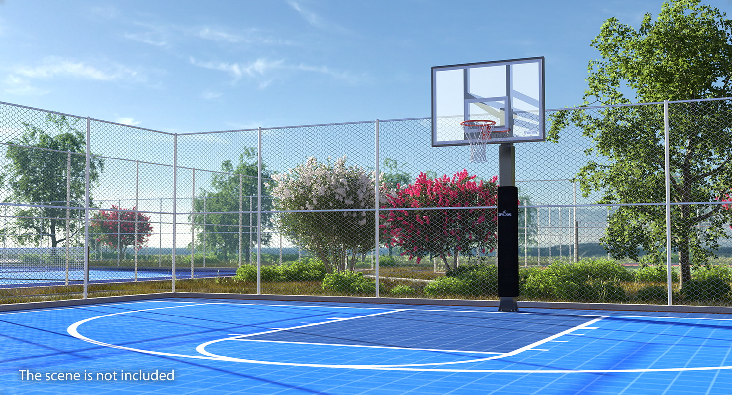 Outdoor Basketball Court 3D model