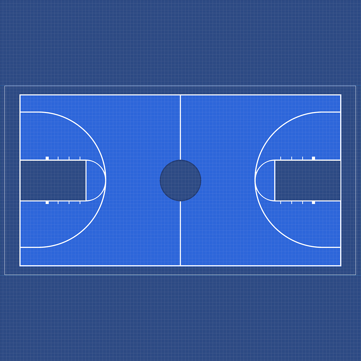 Outdoor Basketball Court 3D model