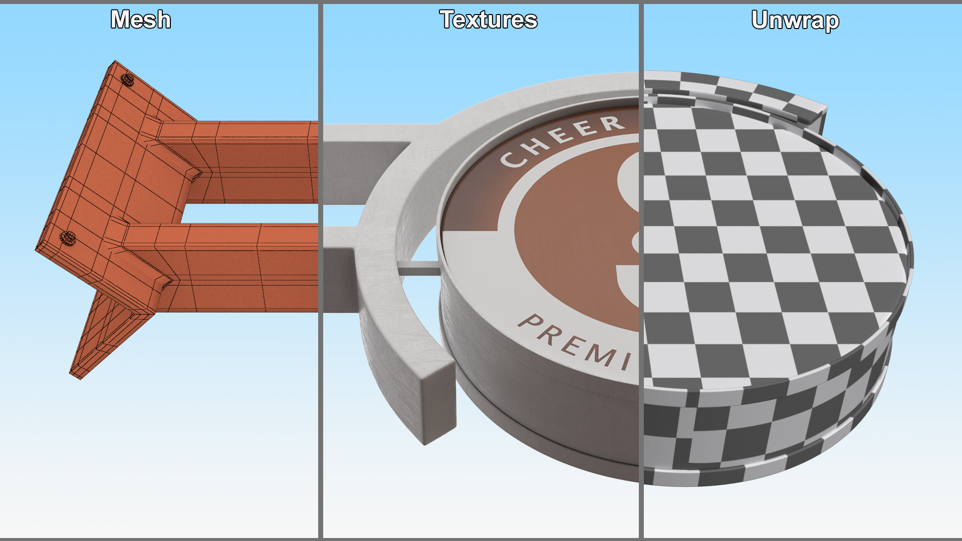 Corner Coffee Shop Signage Wall Mounted 3D model