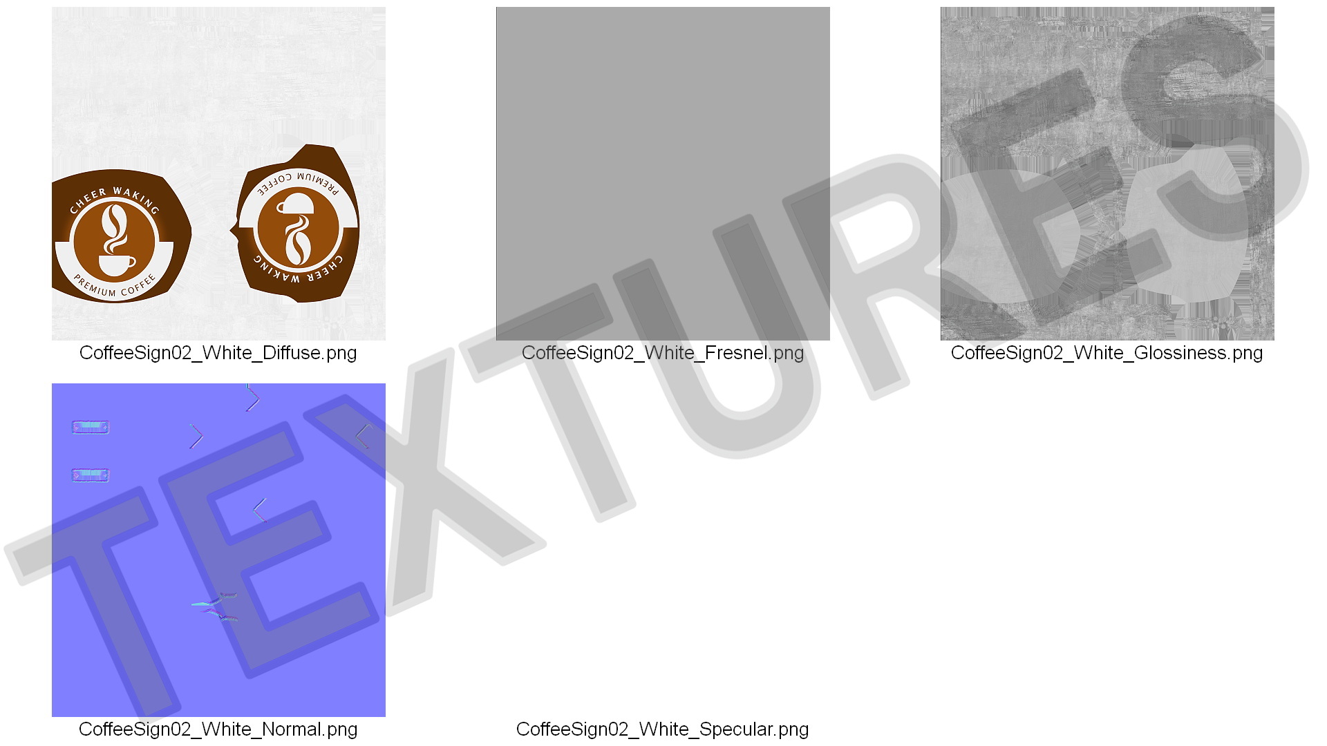 Corner Coffee Shop Signage Wall Mounted 3D model