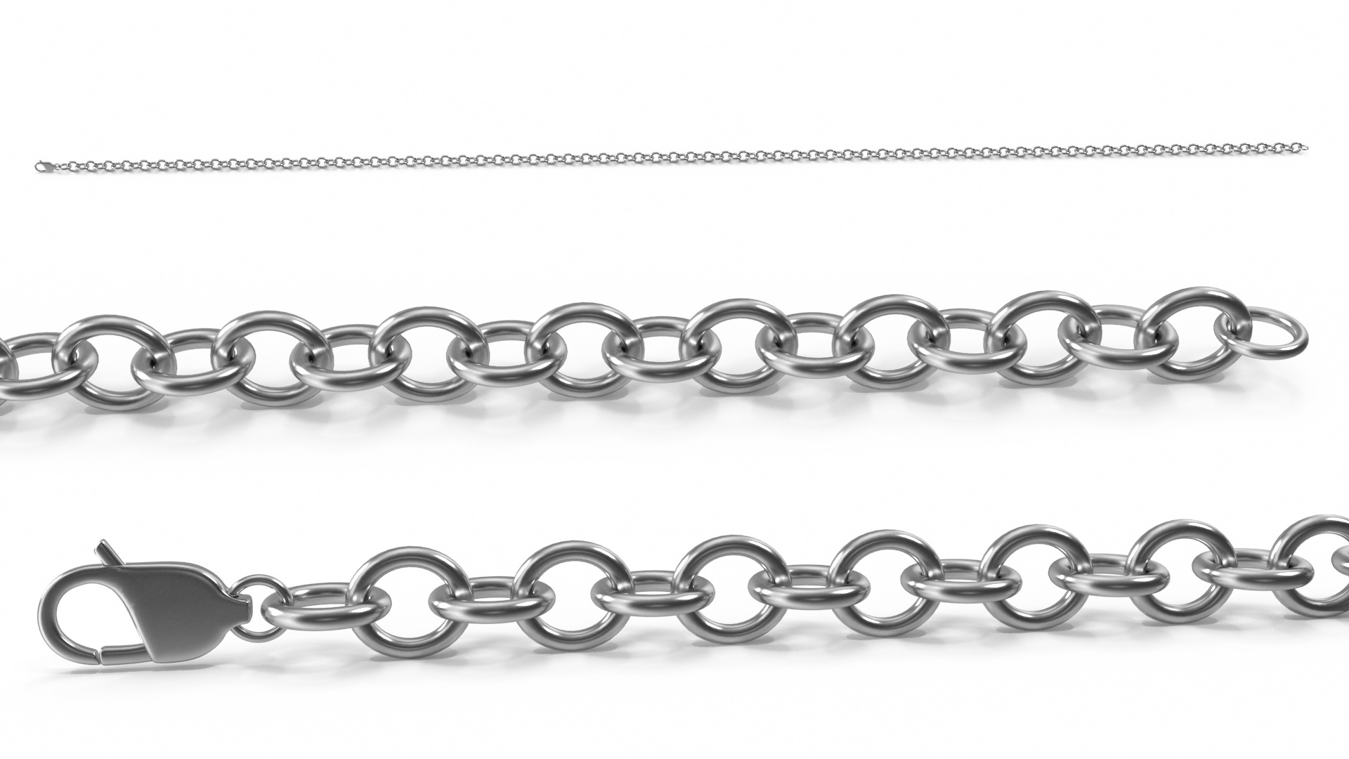 3D Cable Chain Silver model