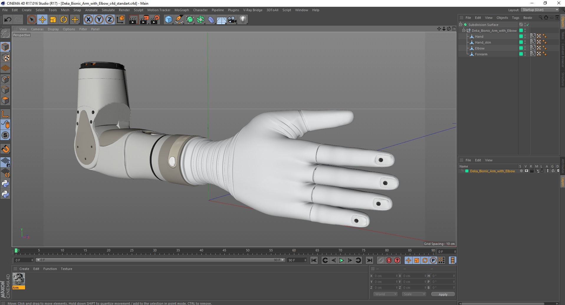 3D Deka Bionic Arm with Elbow