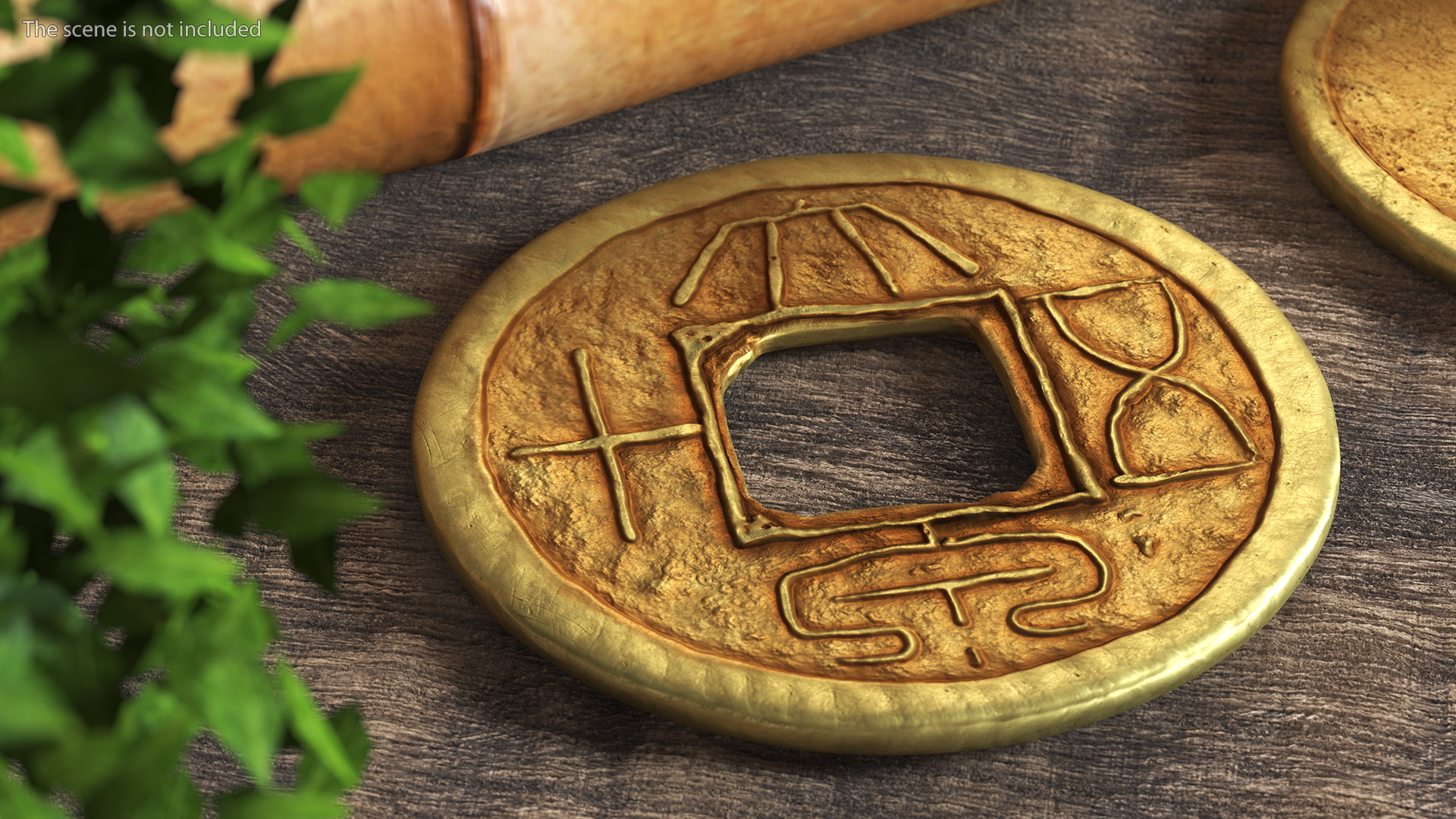 3D Xin Dynasty 50 Cash Shi Gold model