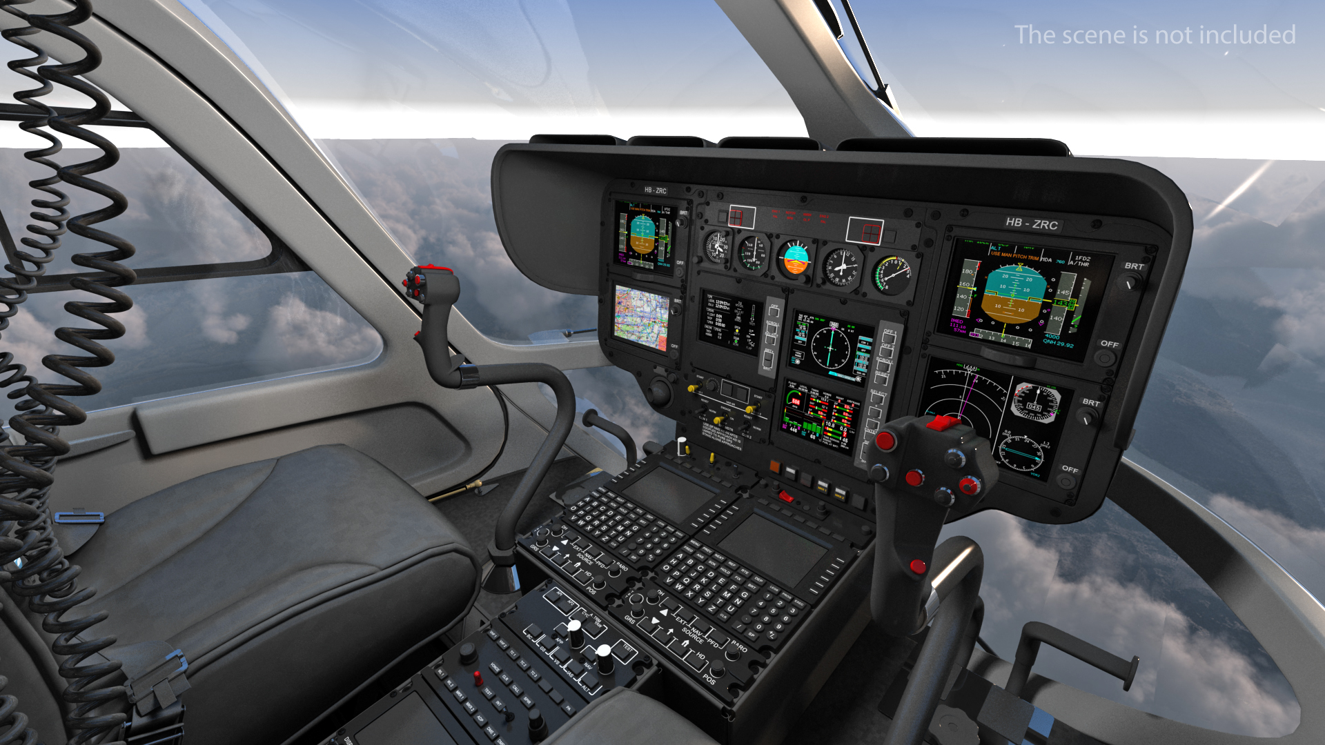 3D Eurocopter H-72 Lakota Helicopter model