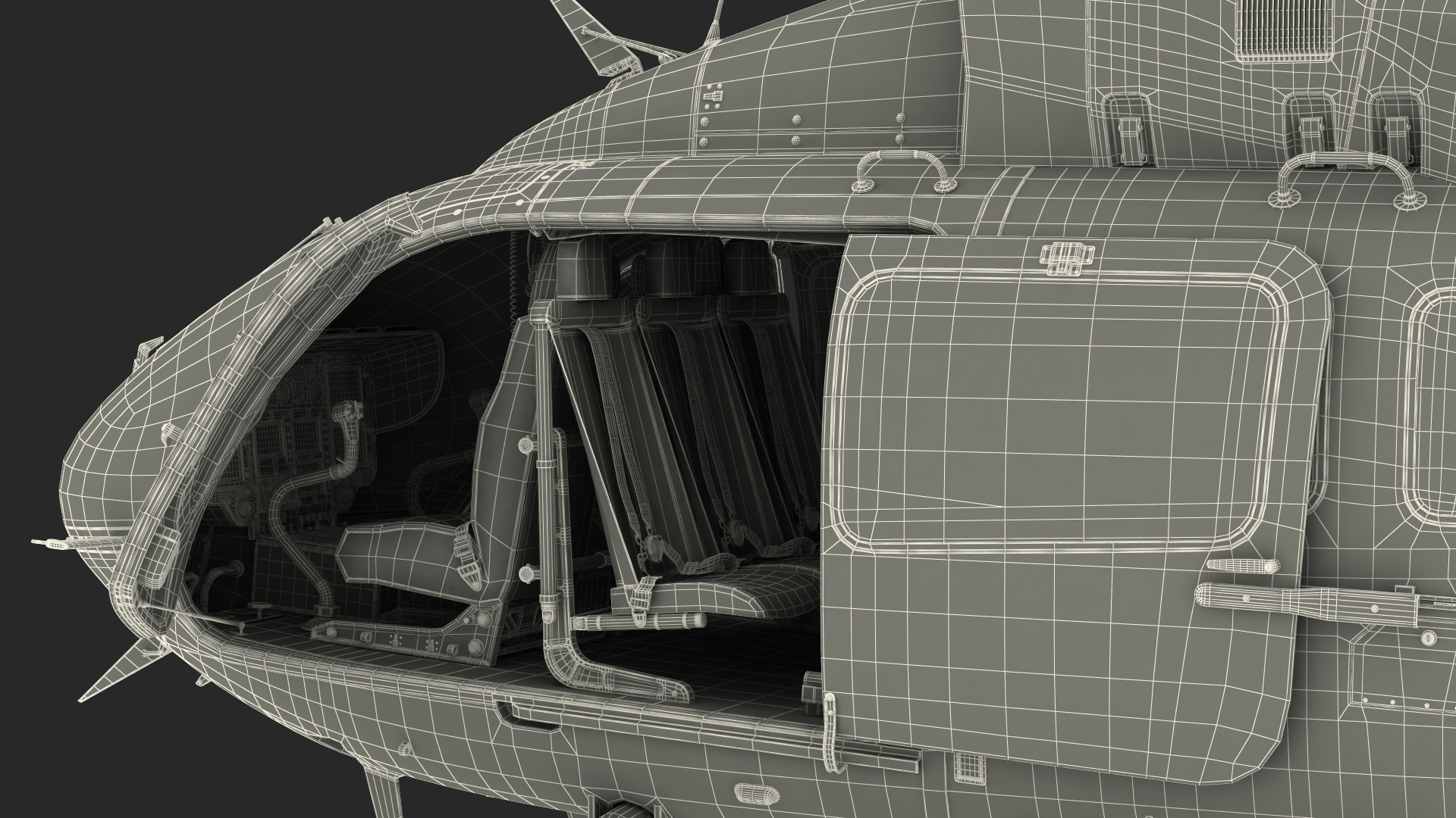 3D Eurocopter H-72 Lakota Helicopter model
