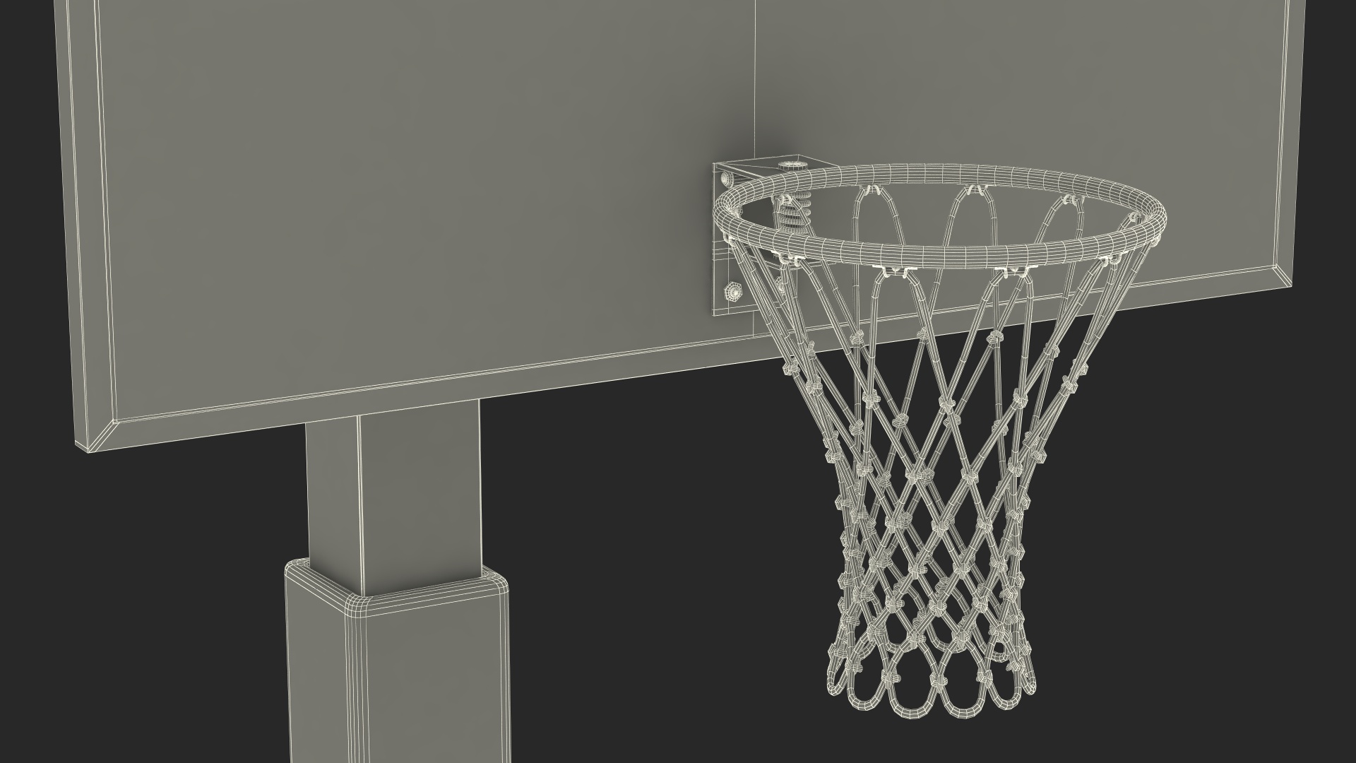 3D model Ground Outdoor Basketball Hoop