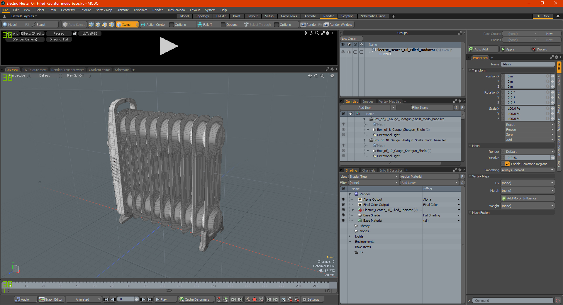 3D model Electric Heater Oil Filled Radiator