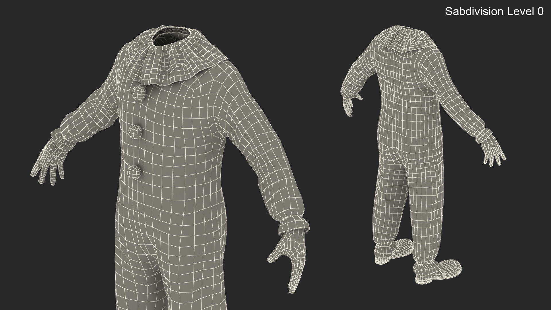 3D model Boys Clown Suit
