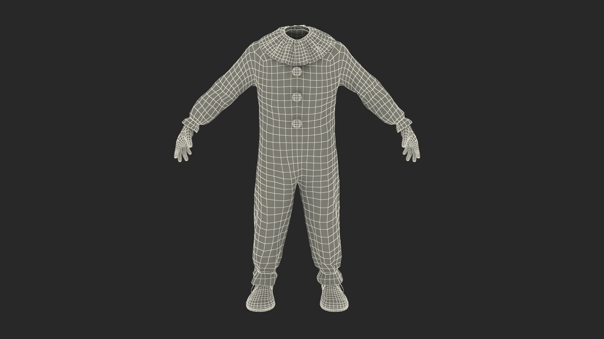 3D model Boys Clown Suit