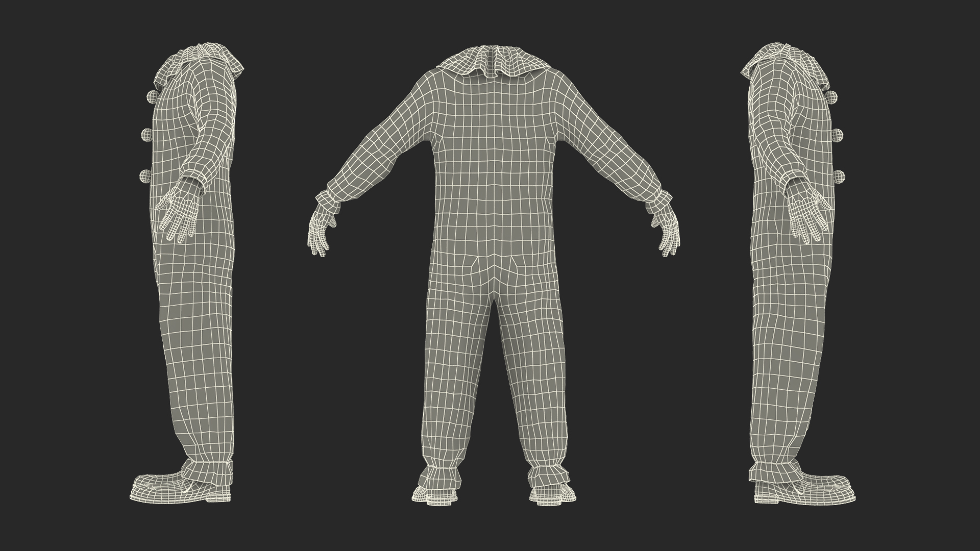 3D model Boys Clown Suit