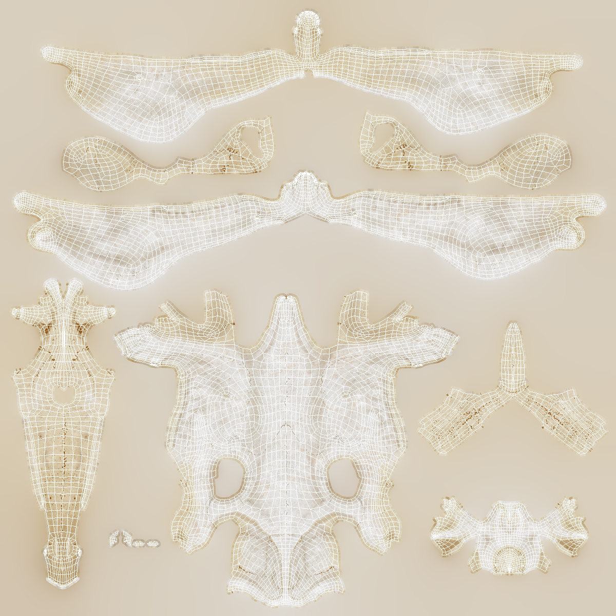 3D Horse Skeleton Rigged