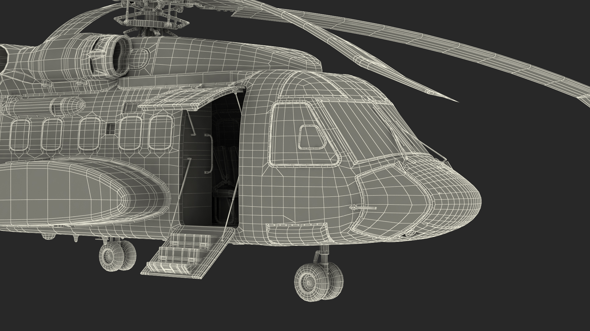 Sikorsky S-92 Civil Helicopter Rigged 3D