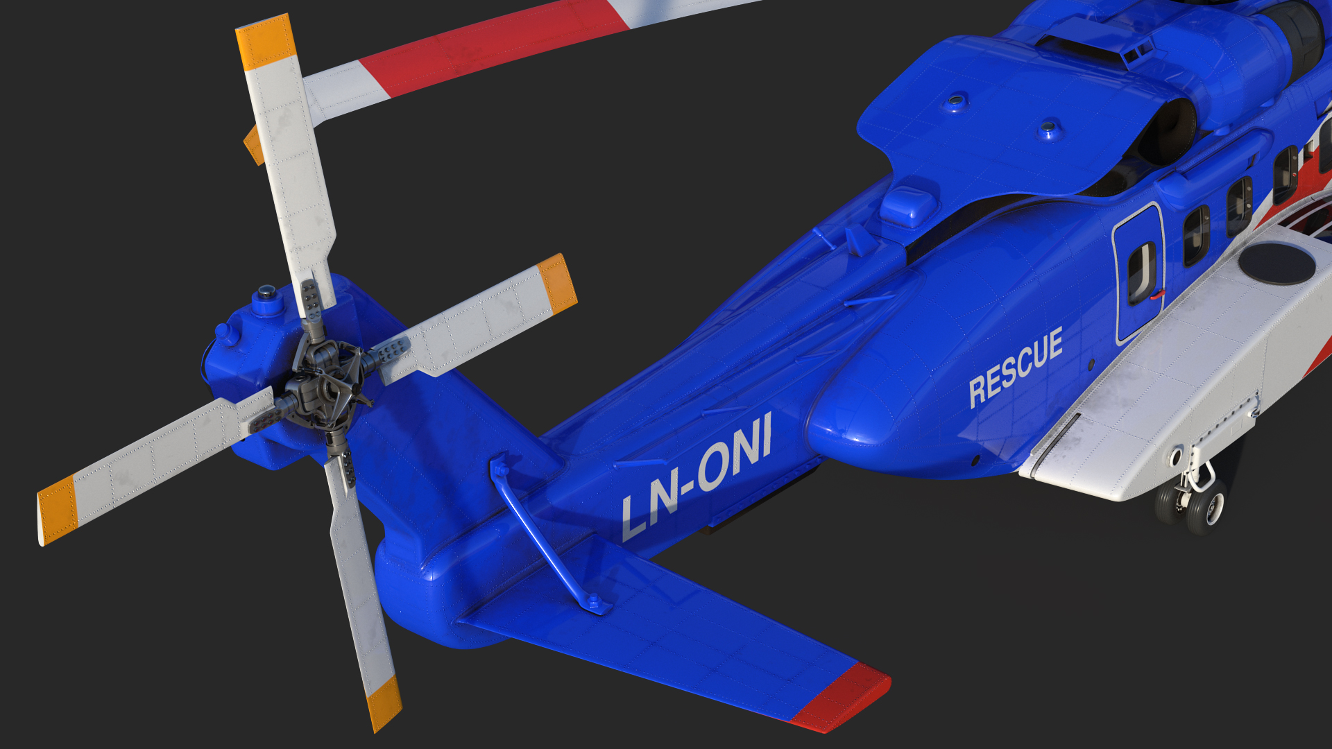 Sikorsky S-92 Civil Helicopter Rigged 3D