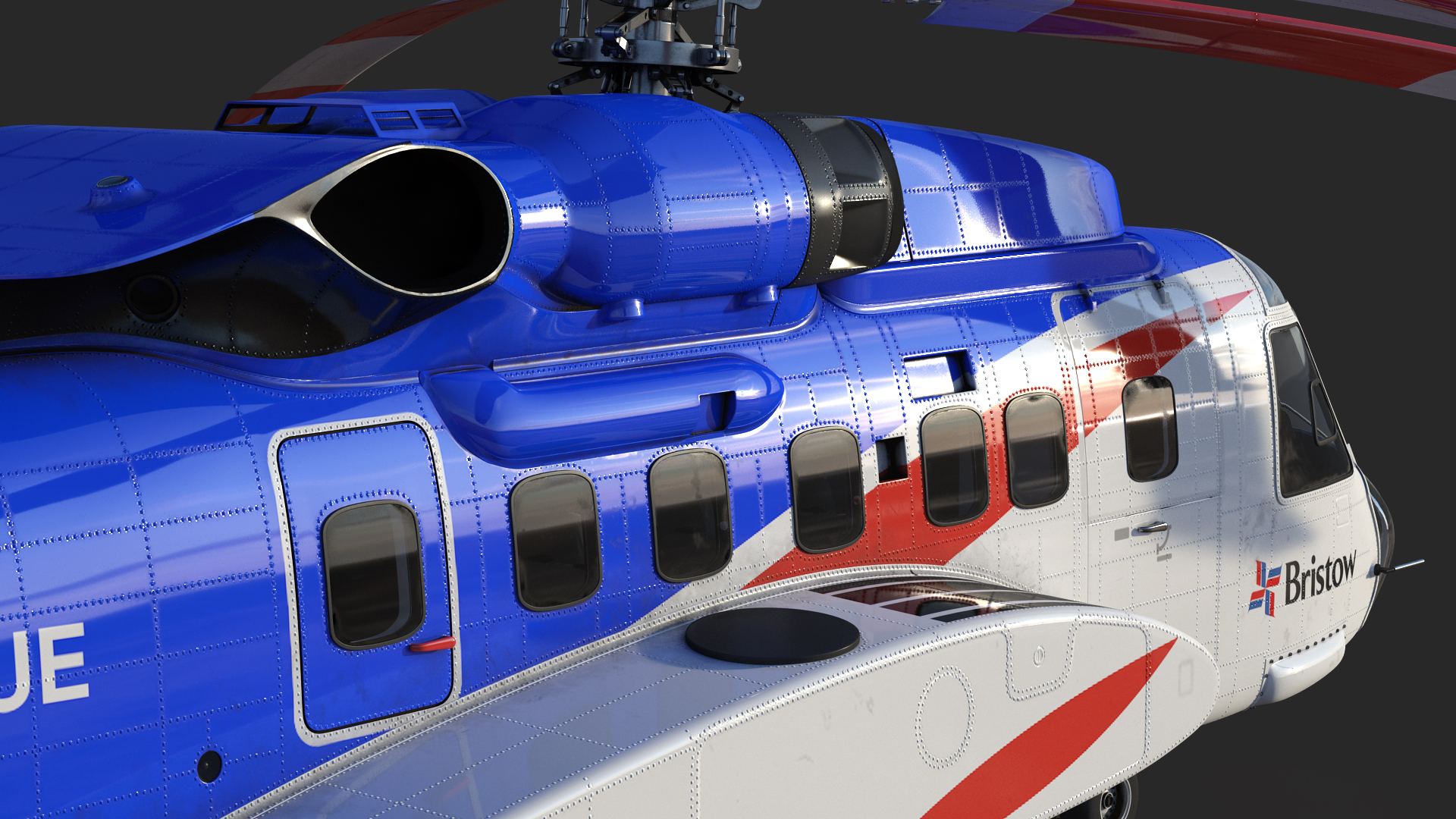 Sikorsky S-92 Civil Helicopter Rigged 3D