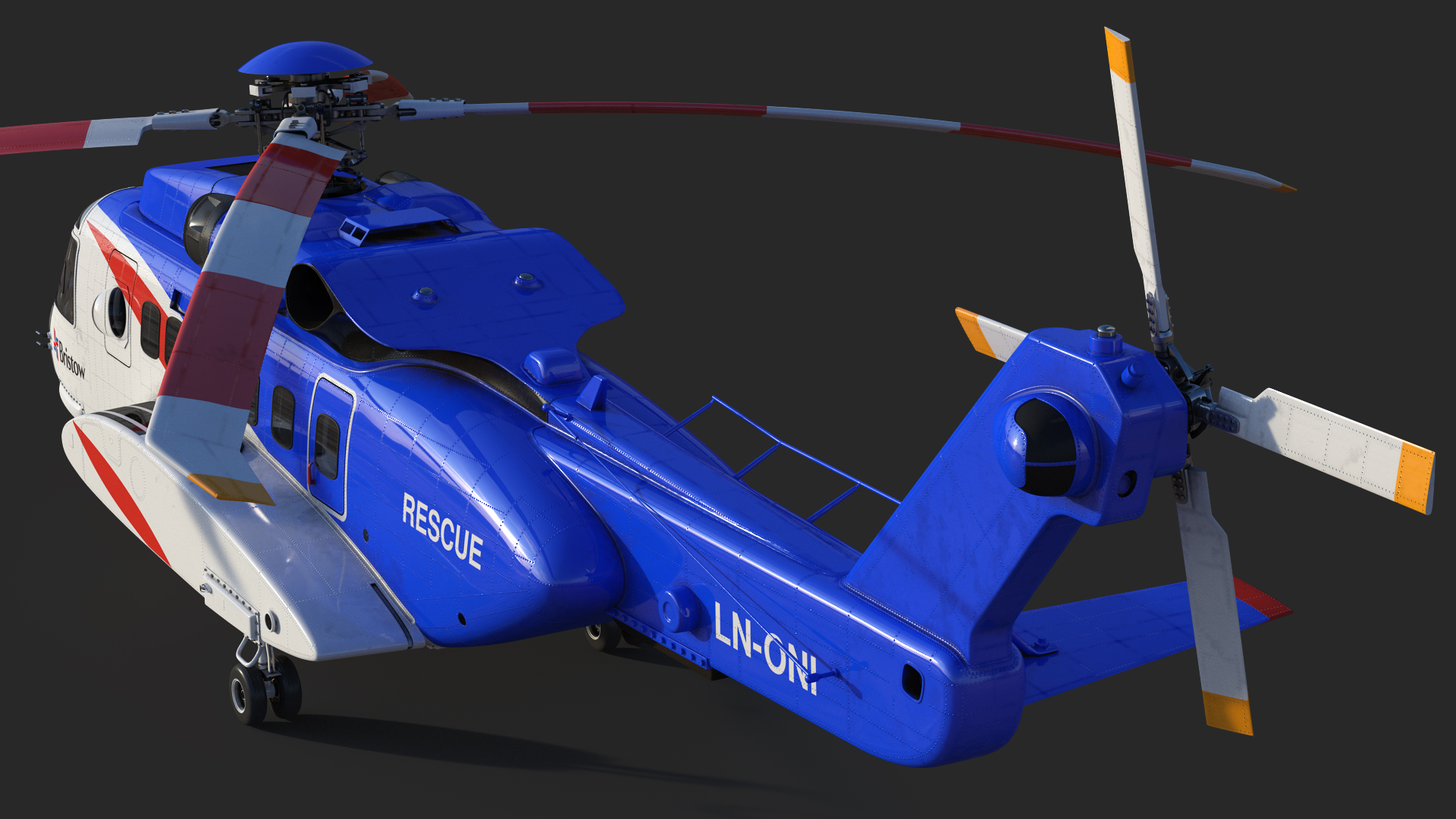 Sikorsky S-92 Civil Helicopter Rigged 3D