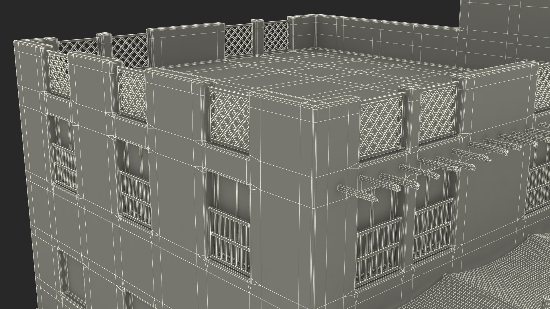 3D Cartoon Arab House model