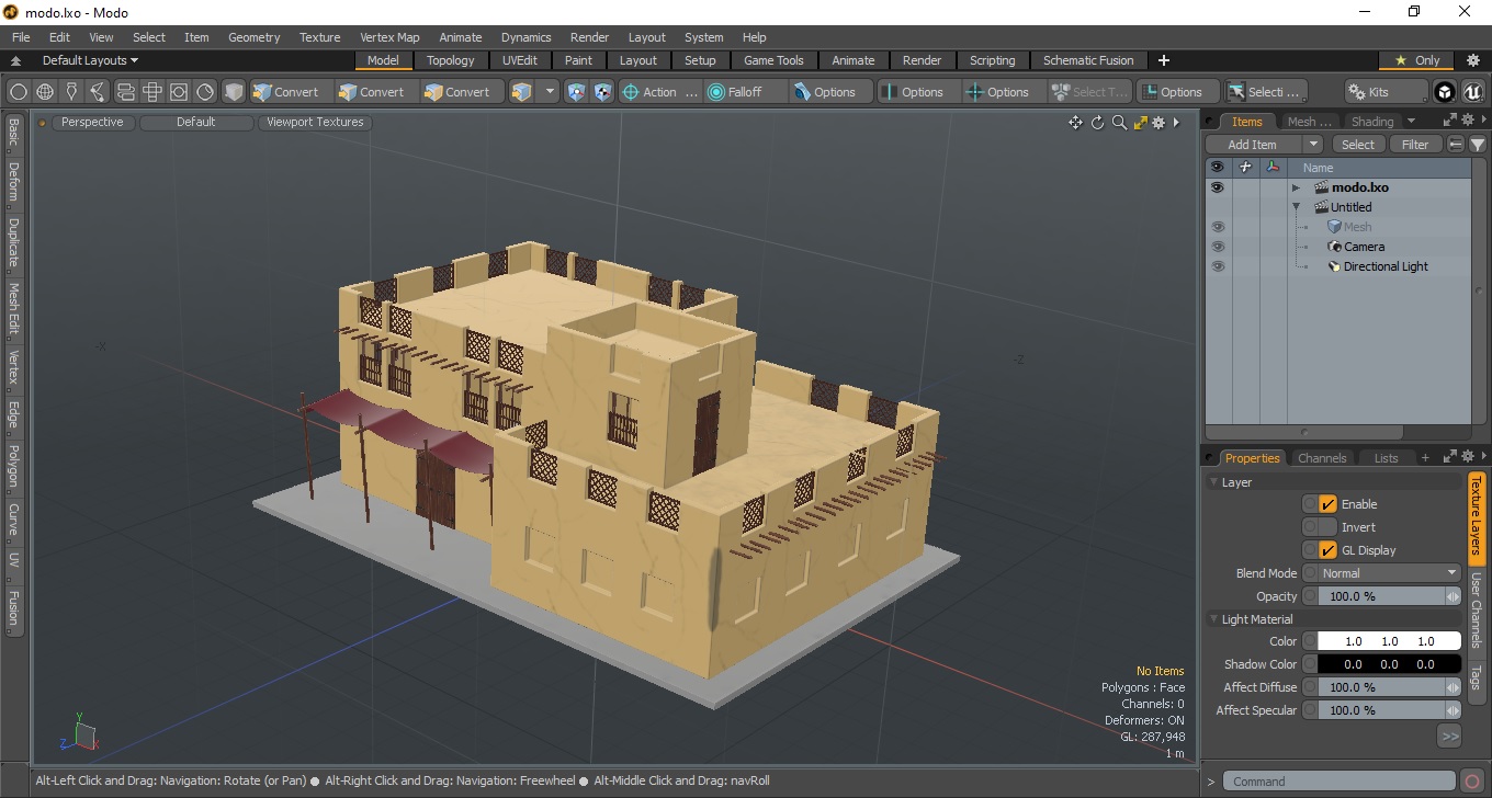 3D Cartoon Arab House model