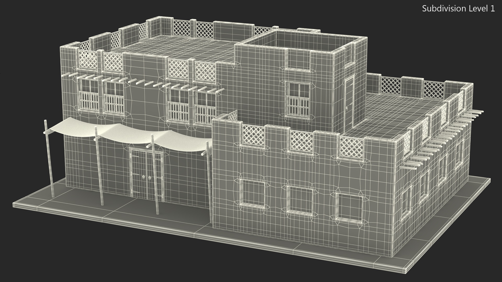 3D Cartoon Arab House model